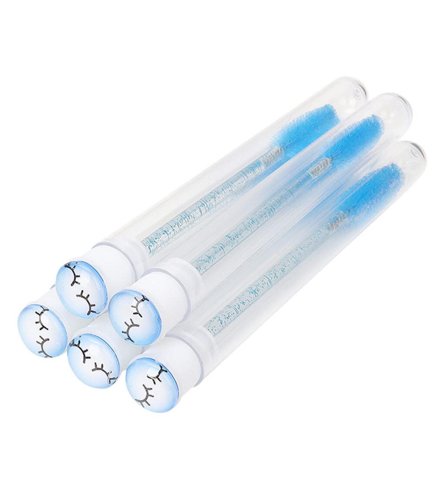 dijiusidy 5 Pieces Portable Eyelash Brush with Tube Adults Dustproof Single Use Eyebrow Eyelashes Brushes Makeup Tool Cosmetic Blue Type 2 - Buy Online on GoSupps.com