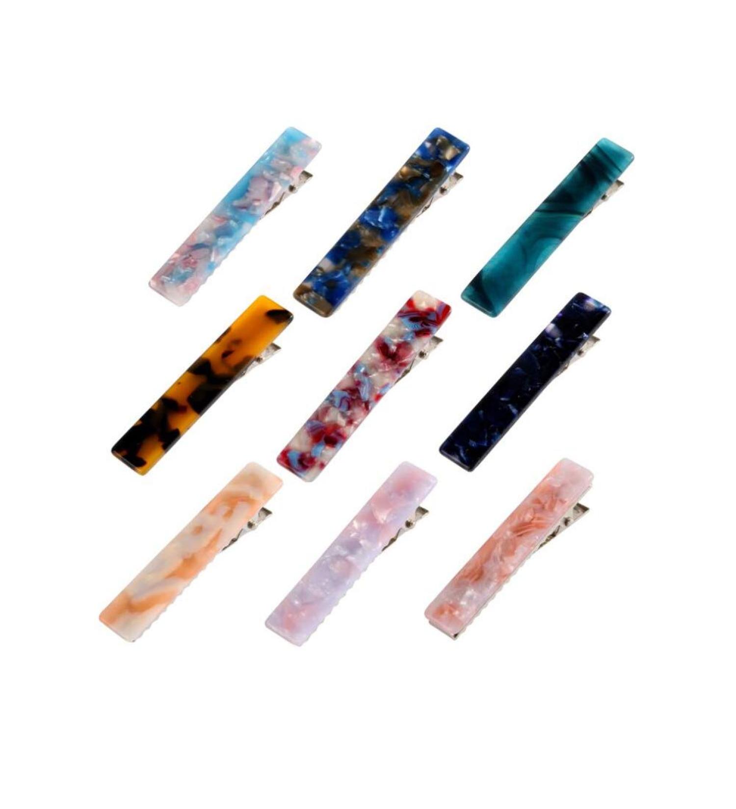 Buy CAREOR 9-Piece Multi-Color Acrylic Resin Hair Clips for Women - Stylish Crocodile Hair Clips - Buy Online on GoSupps.com