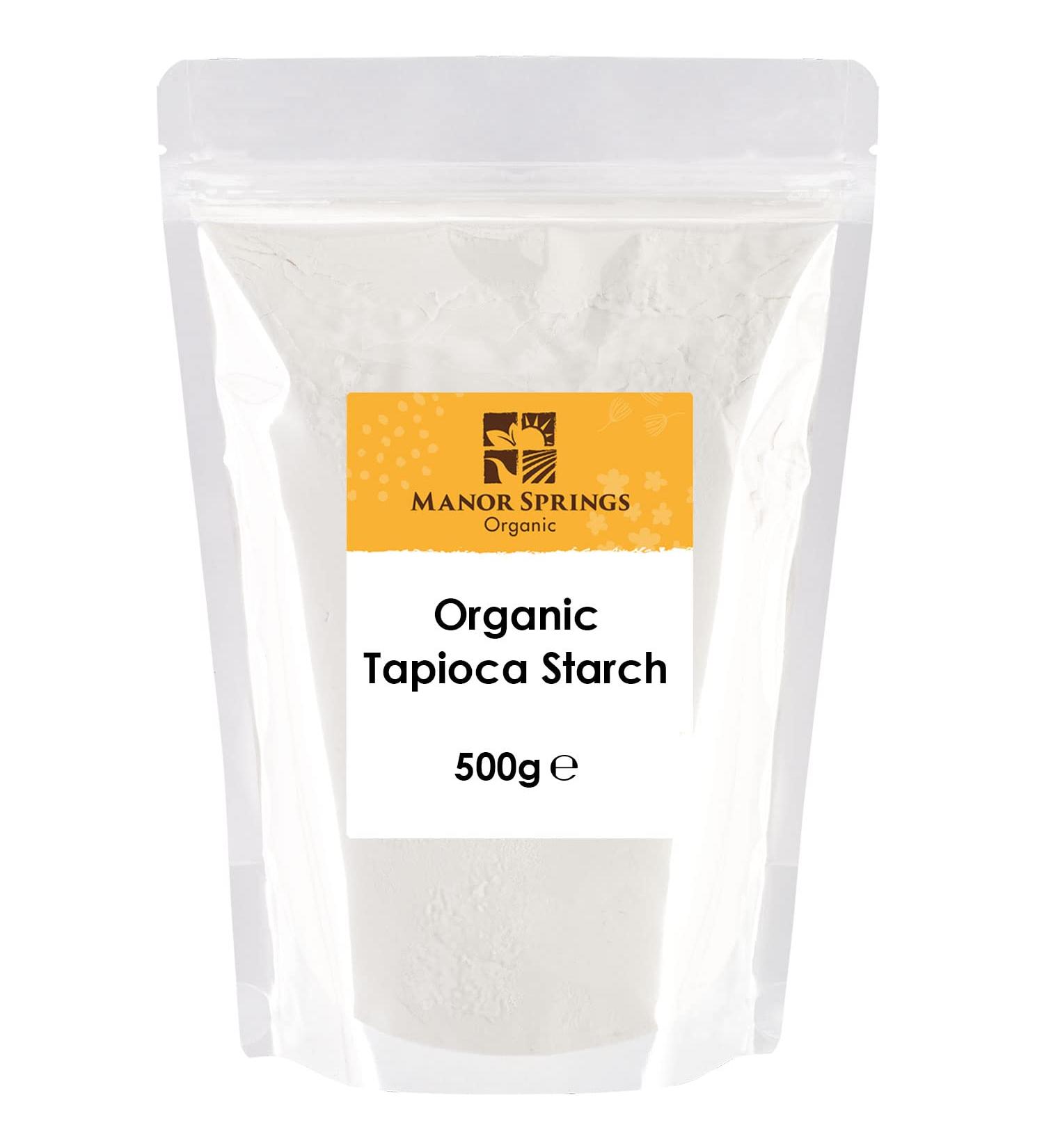 Manor Springs Organic Tapioca Starch 500g - Pure & Natural Starch for Cooking and Baking - Buy Online on GoSupps.com