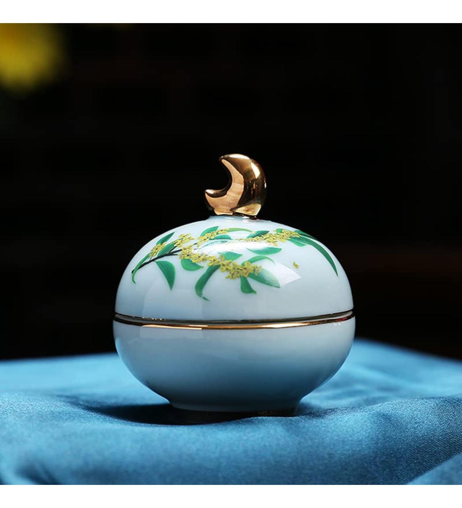 Solid Perfume Floral Scent Fragrance All Natural Ancient Chinese Palace Craftsmanship for Women Girls Long Lasting Travel Friendly with Delicate Ceramic Jar Gift Box (L Blue) - Buy Online on GoSupps.com