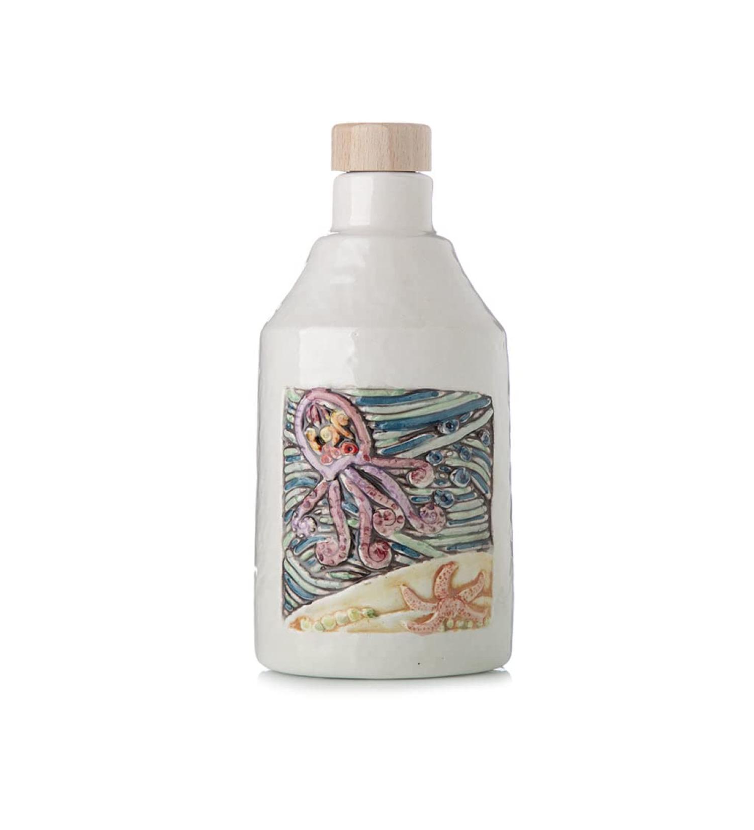  Heraia Heraia - Cerruto Ceramic Orcio - Extra Virgin Olive Oil Gran Cru 2022 - Ceramic Bottle 250ml - Handcrafted in Sicily - Buy Online on GoSupps.com