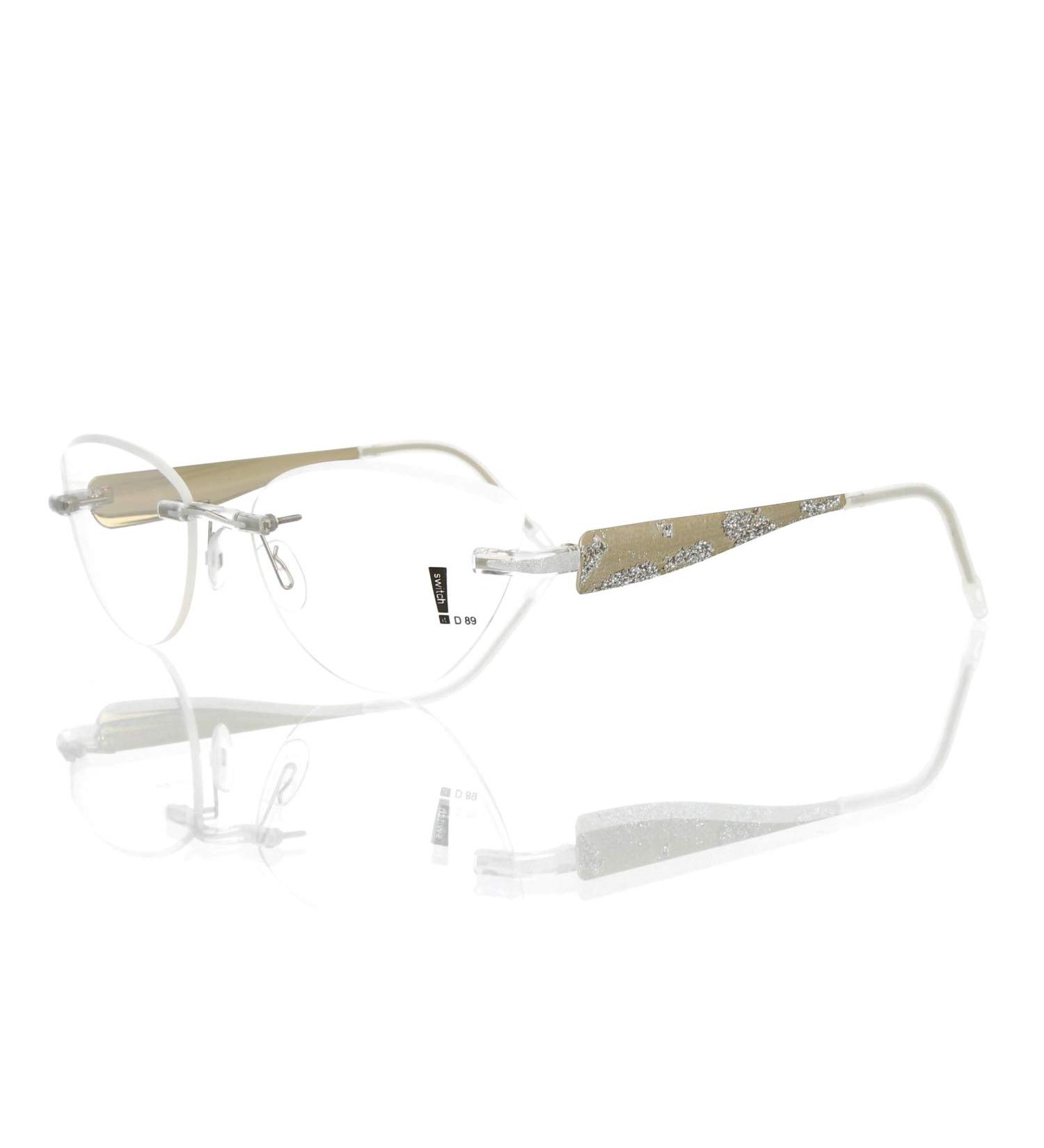 switch it set Combi 9191 interchangeable temples in the color gold-lacquer-matt-glitter silver inside gold