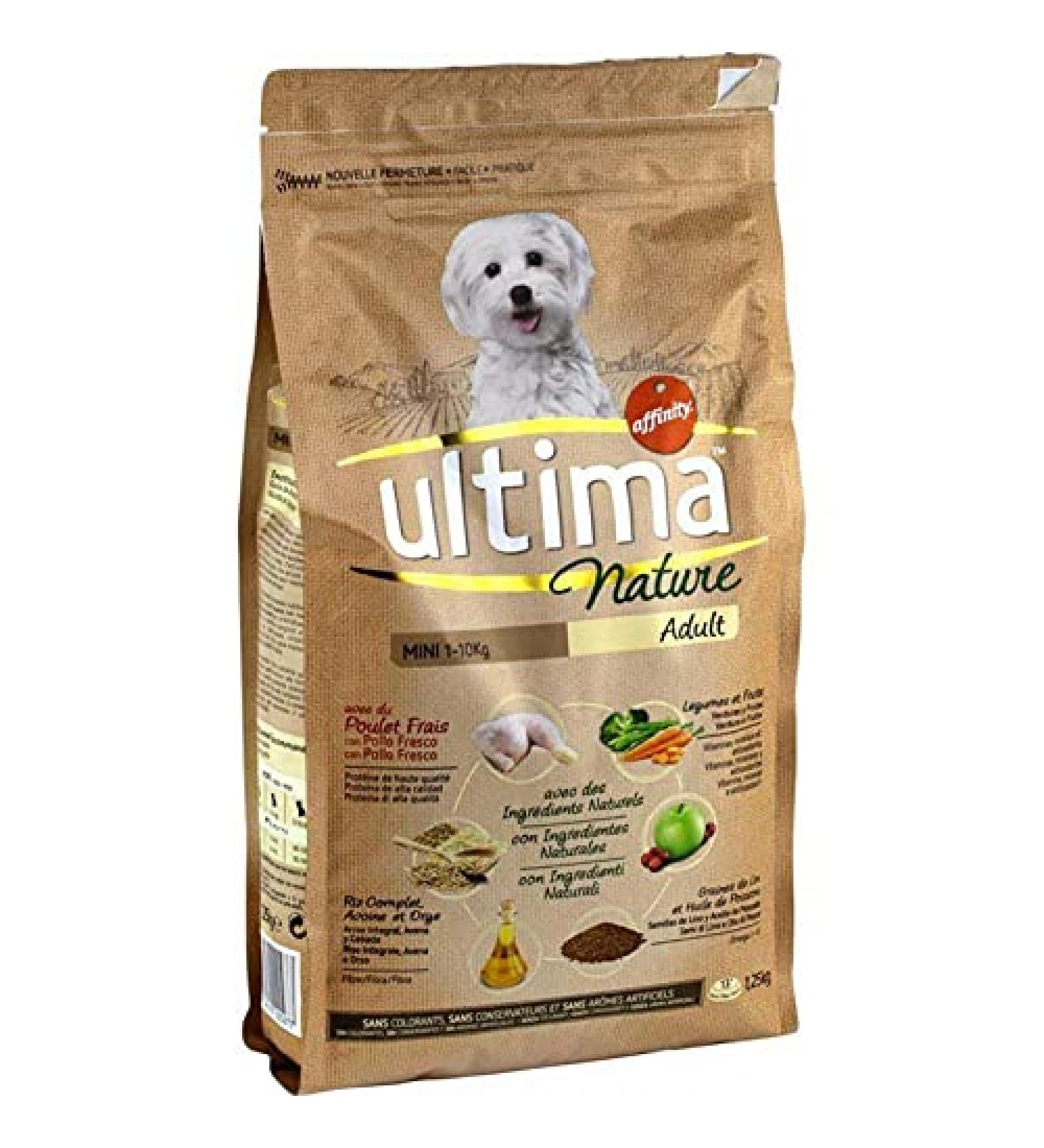 ultima Nature Croquettes Dogs Adult Mini 1-10 Kg Chicken Brown Rice Vegetables Fruits Format 1.25Kg (Pack of 2)