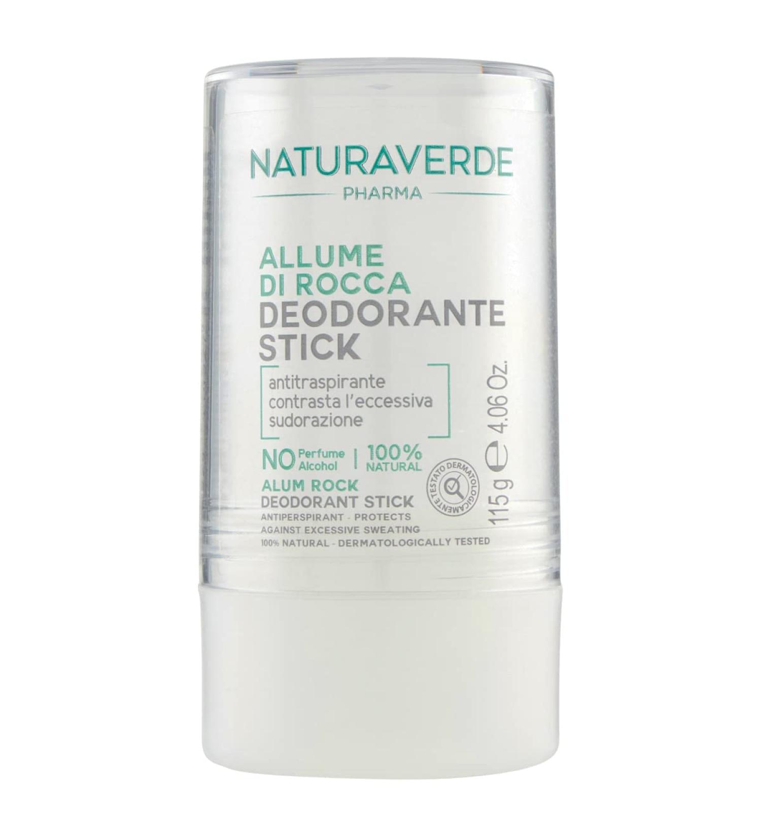 Naturaverde | Pharma - Deodorant stick rock alum for sensitive skin 100% natural 115 g - Buy Online on GoSupps.com