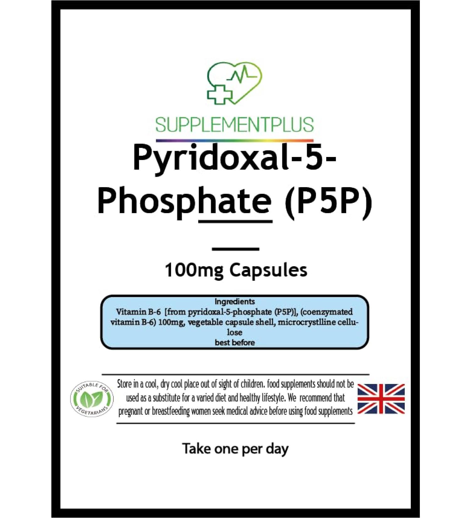 PYRIDOXAL-5-PHOSPHATE (P5P) 100MG (60 Capsules) - Supplementplus
