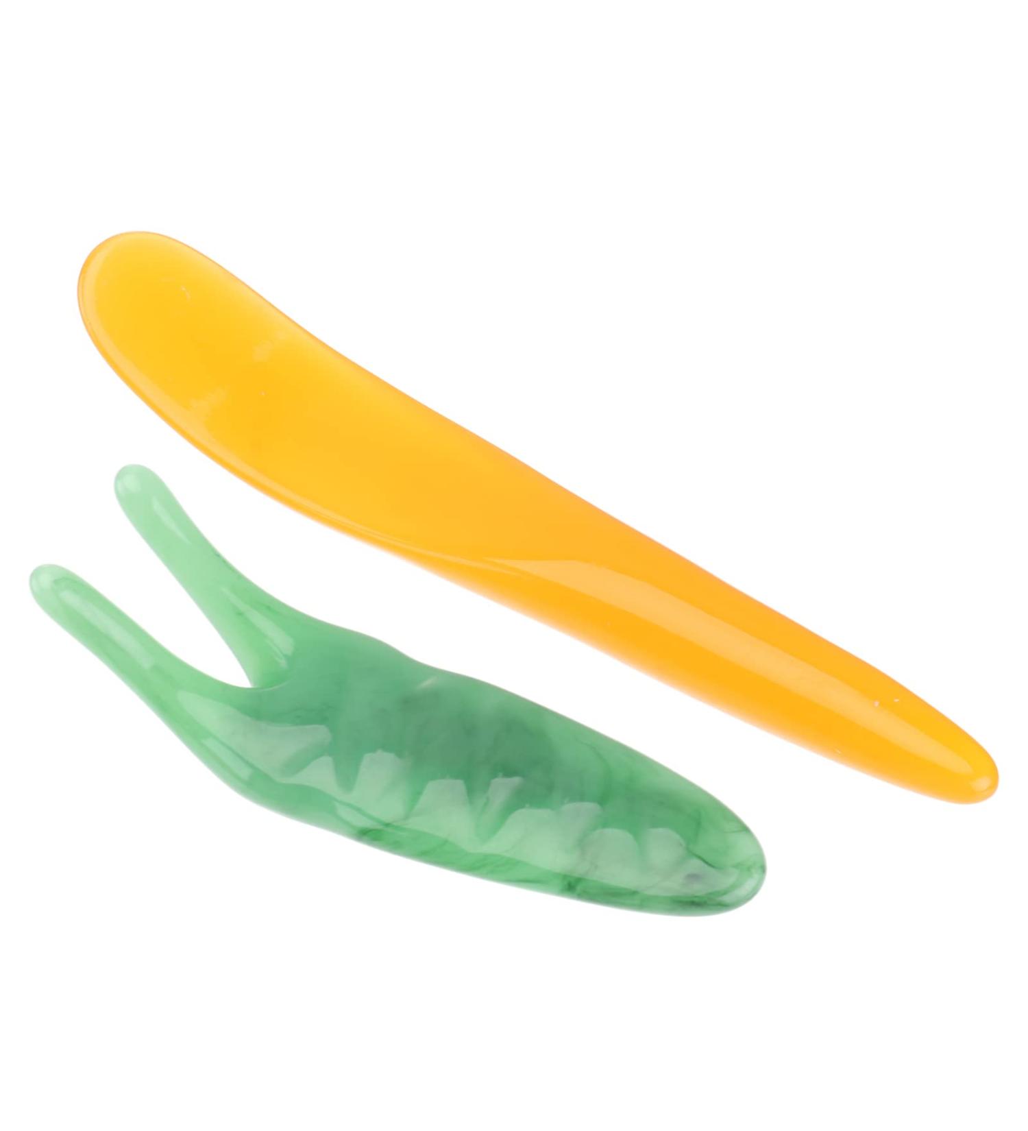 Magiclulu 2-in-1 Massage Device & Gua Sha Scraper - Jade Tool for Facial Massage & Skin Care | Portable Colorful Design | 11.00x4.00cm - Buy Online on GoSupps.com
