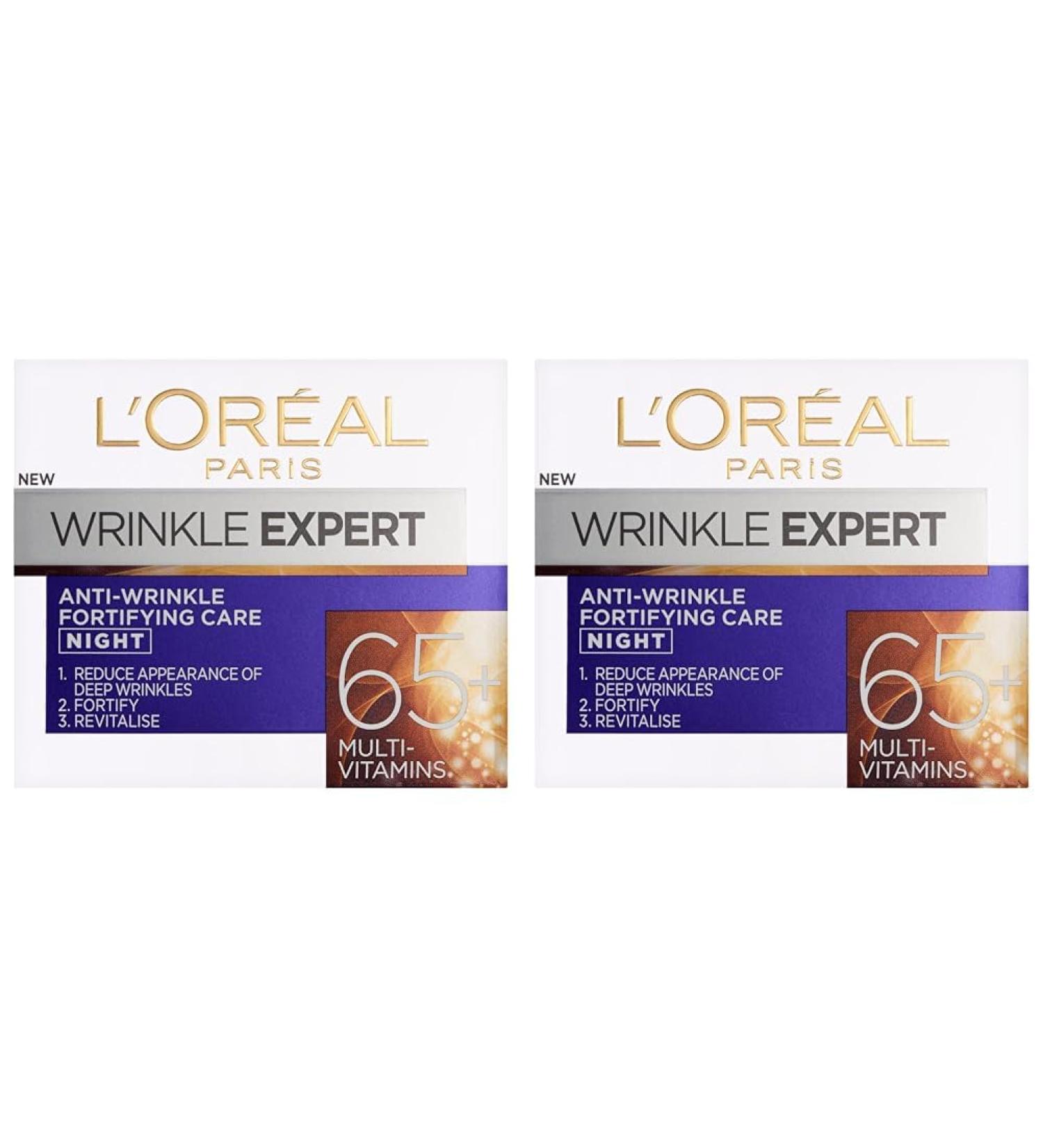 L'Oreal Wrinkle Expert Intensive Care Night 65+ 50 ml (Pack of 2) 50 g (Pack of 2) Night Cream - Buy Online on GoSupps.com