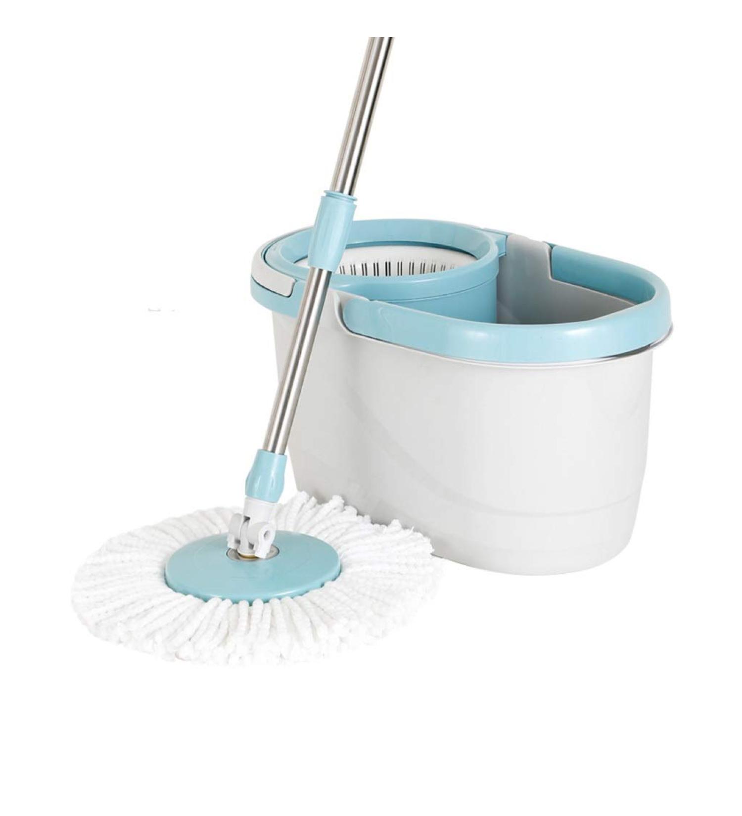 Revolutionary Double Drive Rotary Mop: Effortlessly Clean with Household Lazy Stainless Steel Pole Automatic Hand Pressure Barrel Vision - Buy Online on GoSupps.com