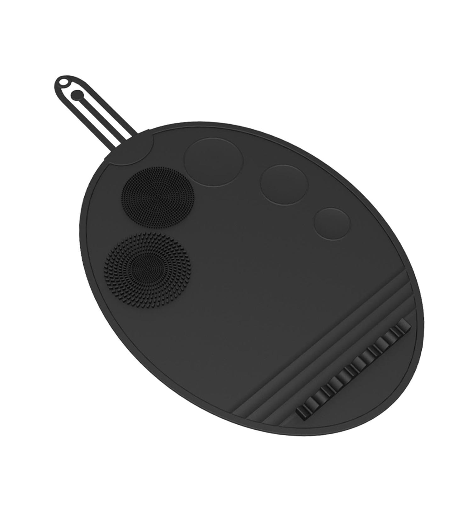 Buy Brush Cleaning Mat - Silicone Cosmetic Brushes Scrubber Mat for Travel & Home | Portable Black Washing Tool - Buy Online on GoSupps.com