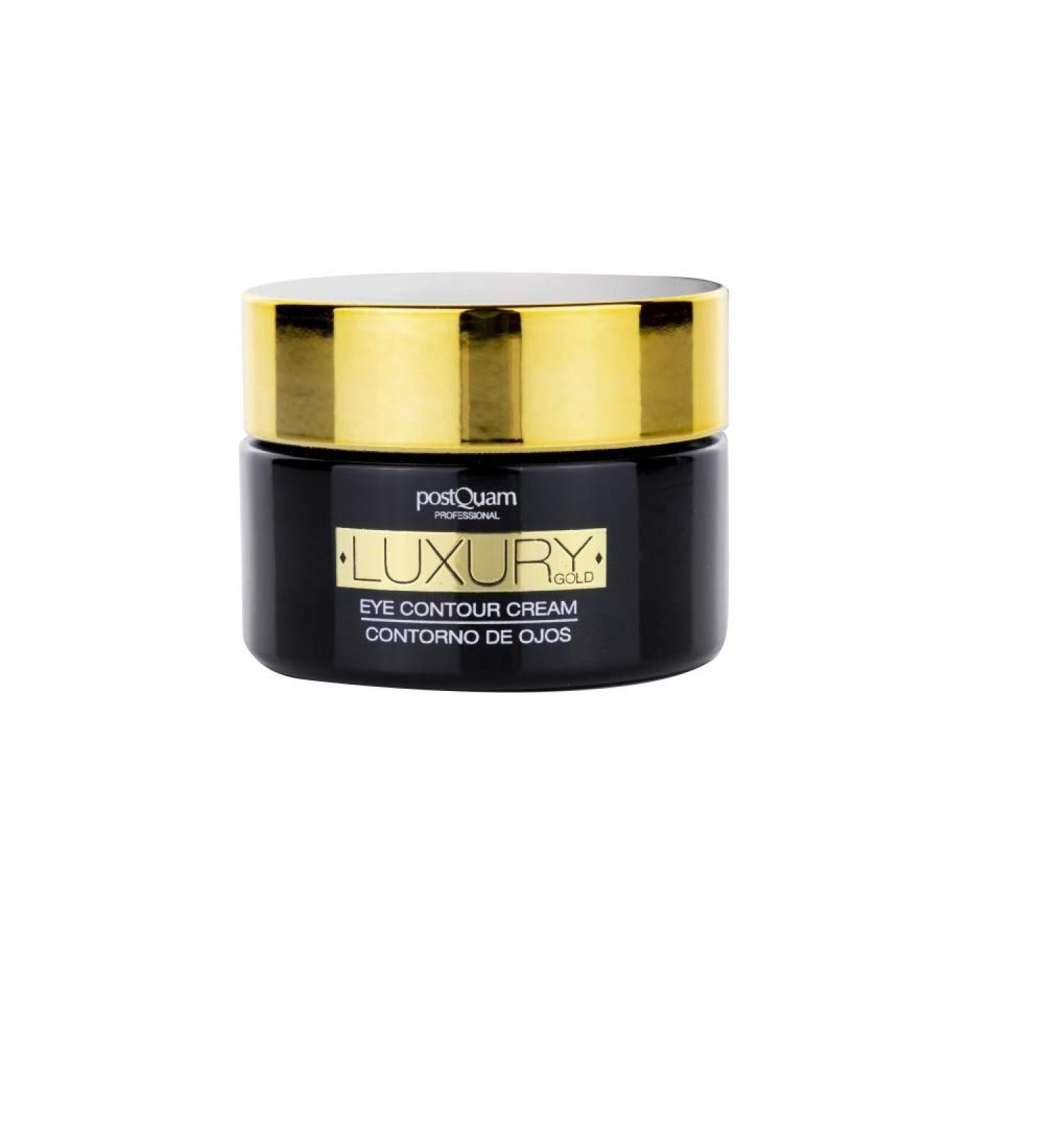 POSTQUAM Professional Luxury Gold Eye Contour Cream 15ml | Spanish Beauty with Hyaluronic Acid | Minimizes Wrinkles & Expression Lines | Soothes Eye Area | Active Ingredients - Buy Online on GoSupps.com