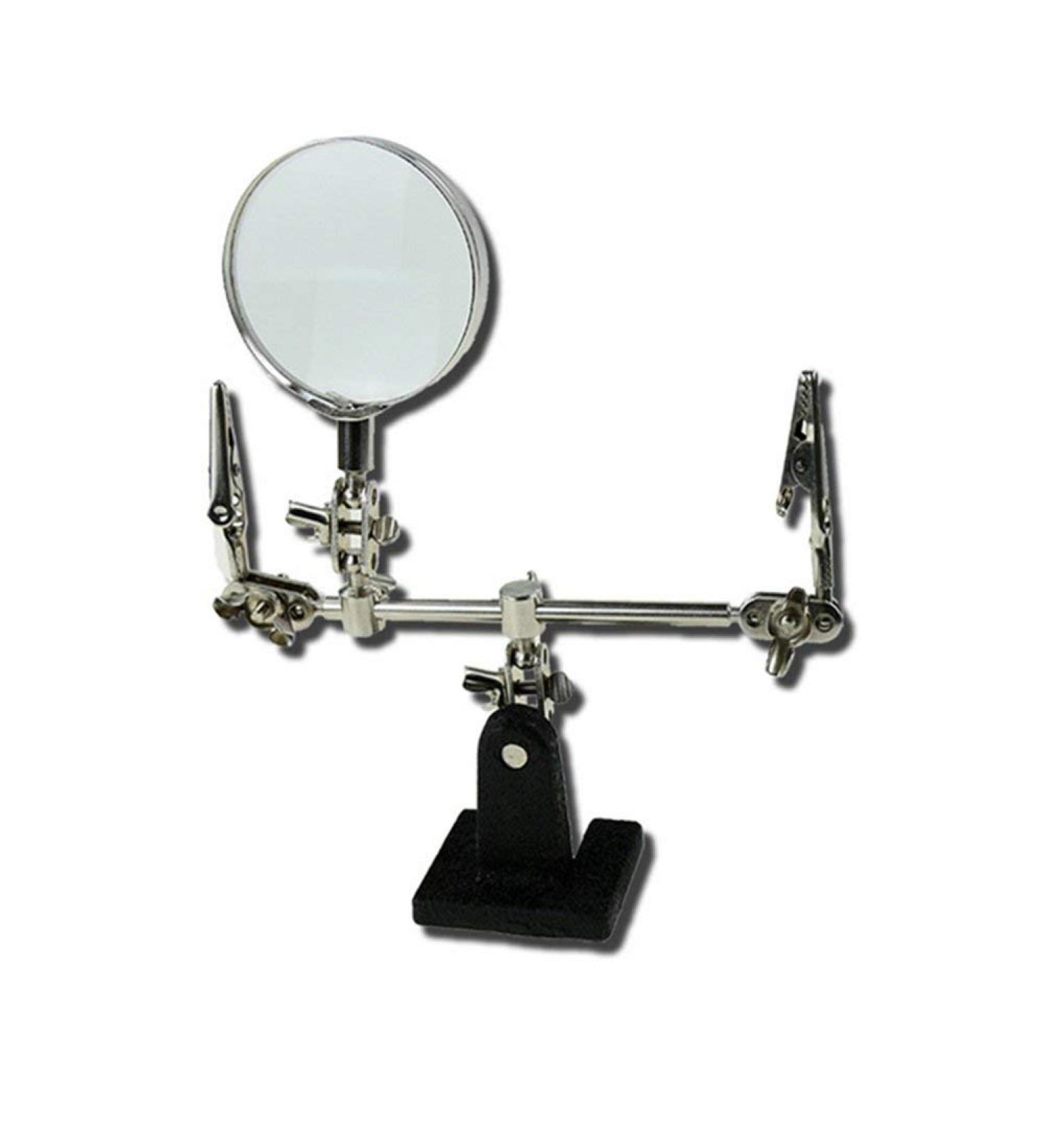 WolFum Magnifying Glasses Desktop Hands Free Magnifying Glass Auxiliary Clamp Repair Clip Magnifier Folding Iron Stand Phone Repair Identification Electronic Welding Engraving 62Mm The New - Buy Online on GoSupps.com