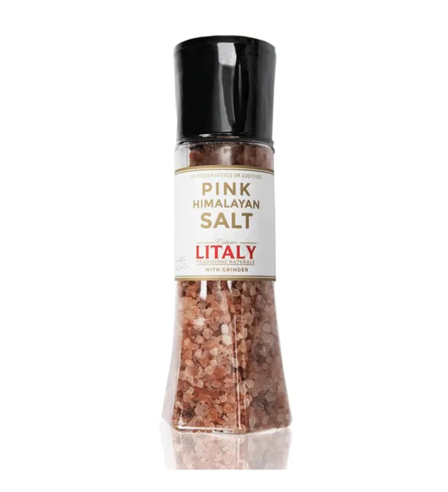 Litaly Pink Himalayan Salt with Grinder 1 x 400g 1 x 400g