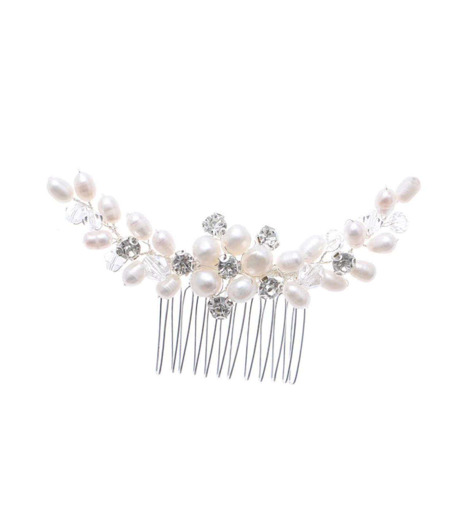 FRCOLOR Rhinestone Bridal Comb Bride Headpieces for Wedding Hair Teasing Comb Floral Headpiece Bridal Hair Combs Wedding Hair Clip Rhinestone Headpiece Honey Brows Accessories Crystal Abs - Buy Online on GoSupps.com