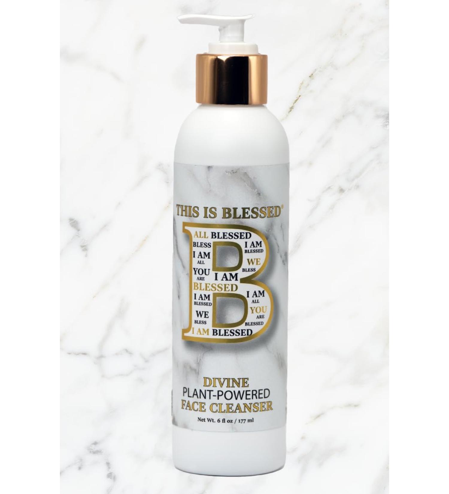 THIS IS BLESSED Divine Face Cleanser Vegan Plant-Powered Daily Face Wash with Aloe Vitamin C & Activated Charcoal Hydrating Brightening Detoxifying Formula for All Skin Types 6 fl oz - Buy Online on GoSupps.com