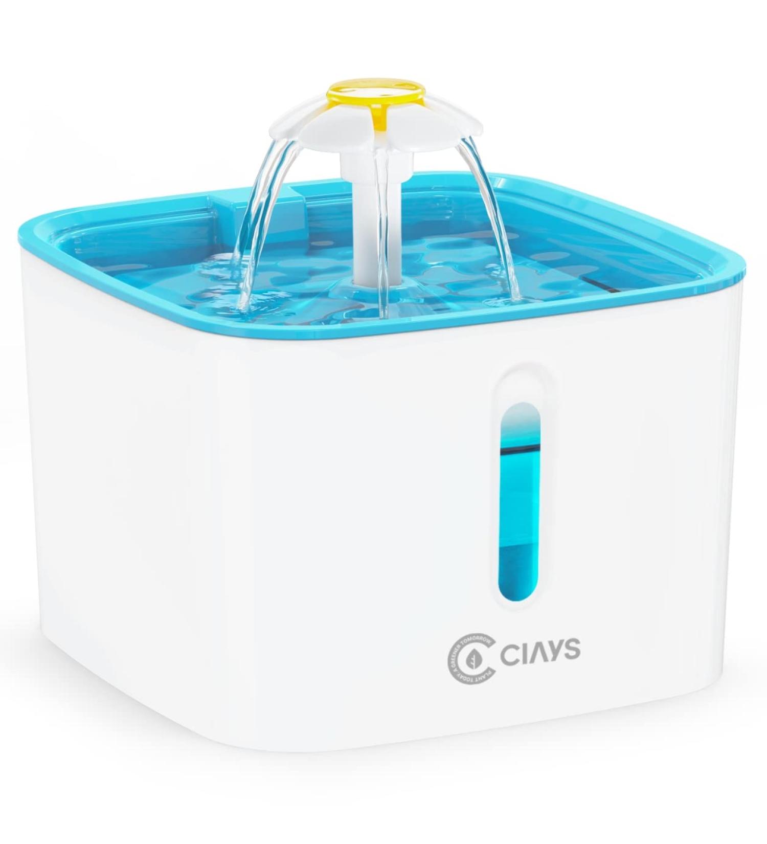 Ciays Cat Water Fountain 2.5L - 3 Filters - Blue | Automatic Pet Drinking Fountain - Dogs, Cats, Multiple Pets - Buy Online on GoSupps.com
