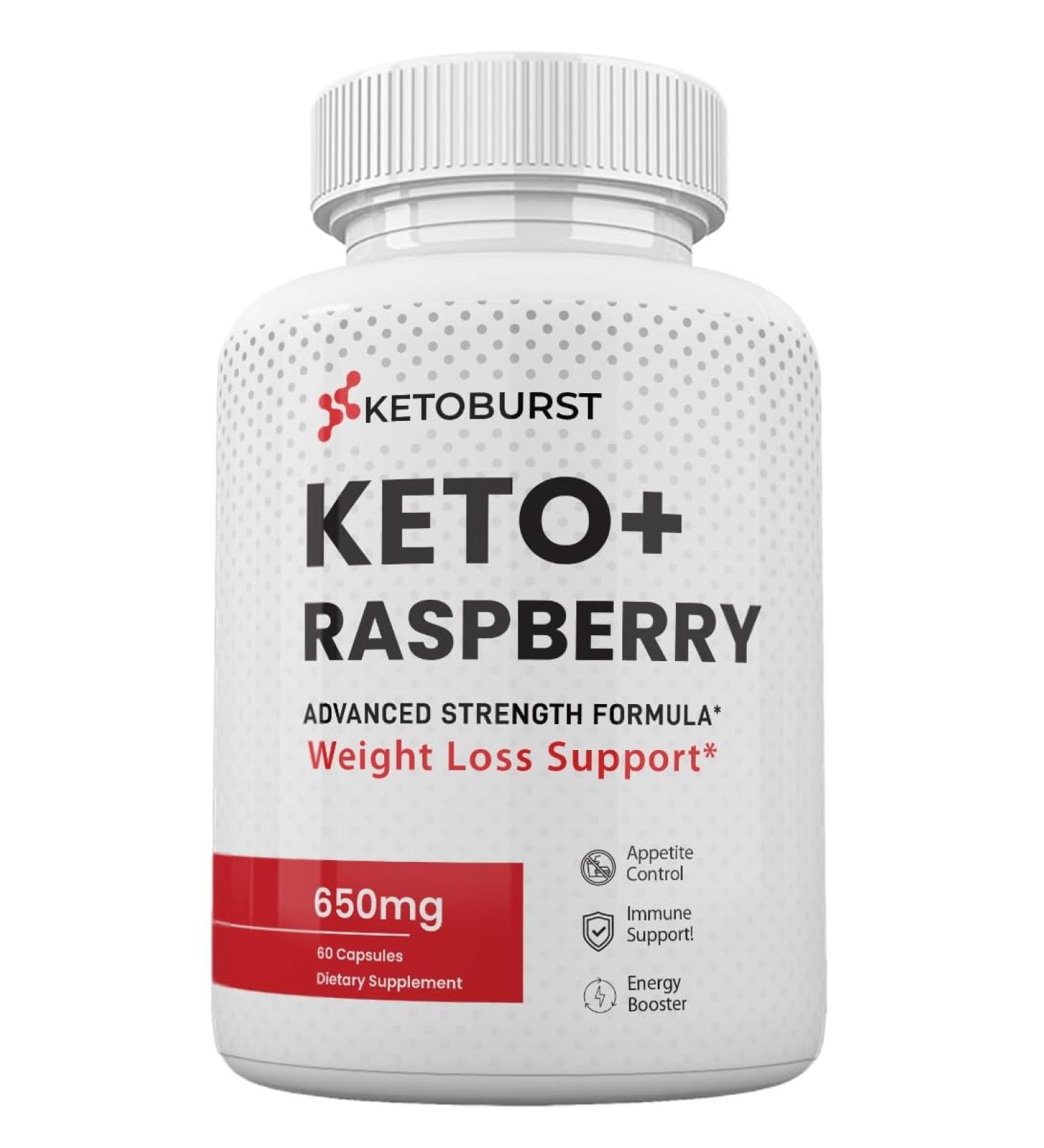KetoBurst Keto+ Raspberry Advanced Formula - KetoBurst Capsules Dietary Supplement (60 Capsules)