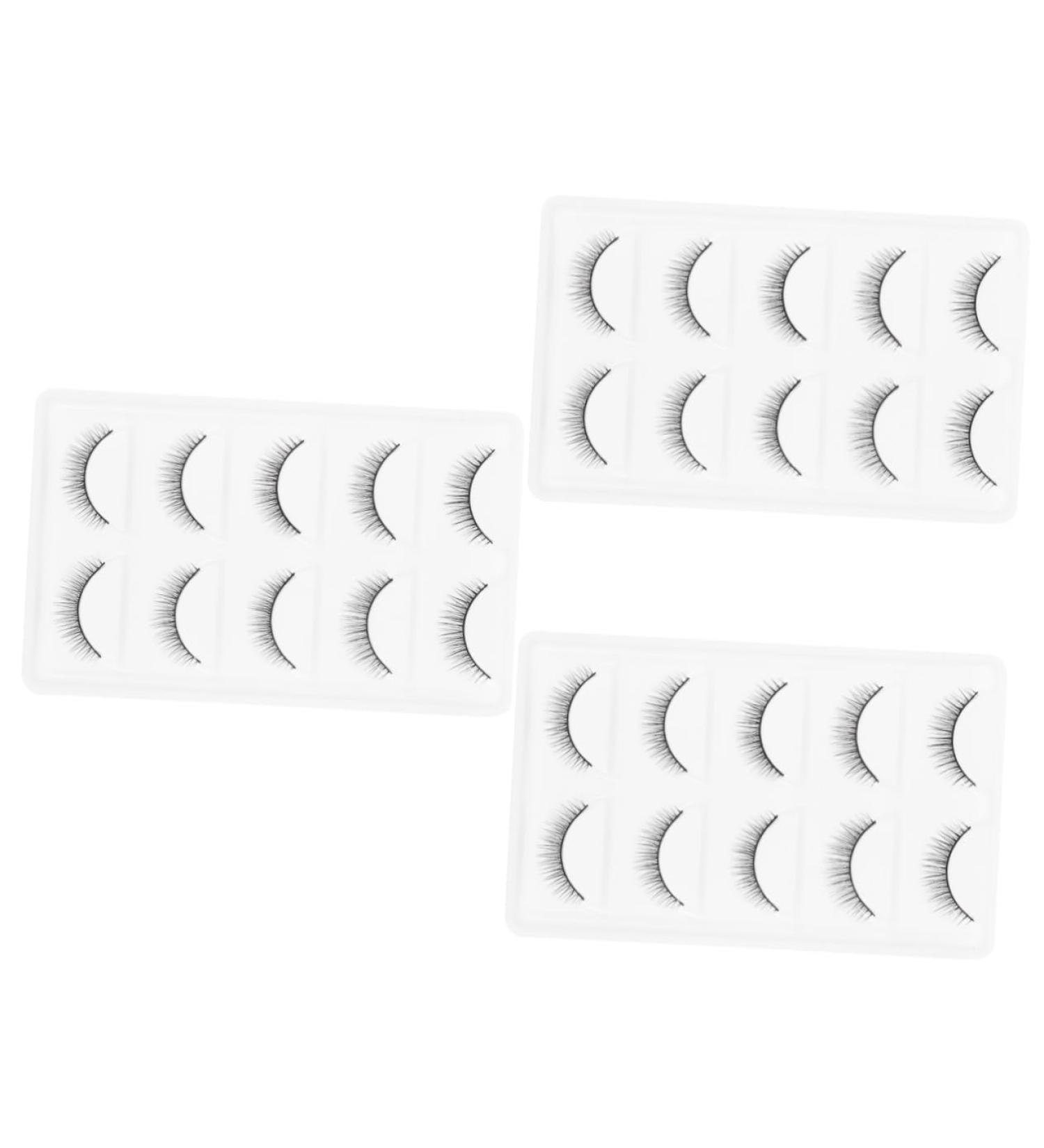 FRCOLOR 3 Pairs Short Eyelash Eyelashes Extension Fiber Makeup Eyelashes Artificial Eyelashes Wispy Eyelashes Women Lashes Thick Eyelash 6d Accessories Artificial Fiber Cross - Buy Online on GoSupps.com