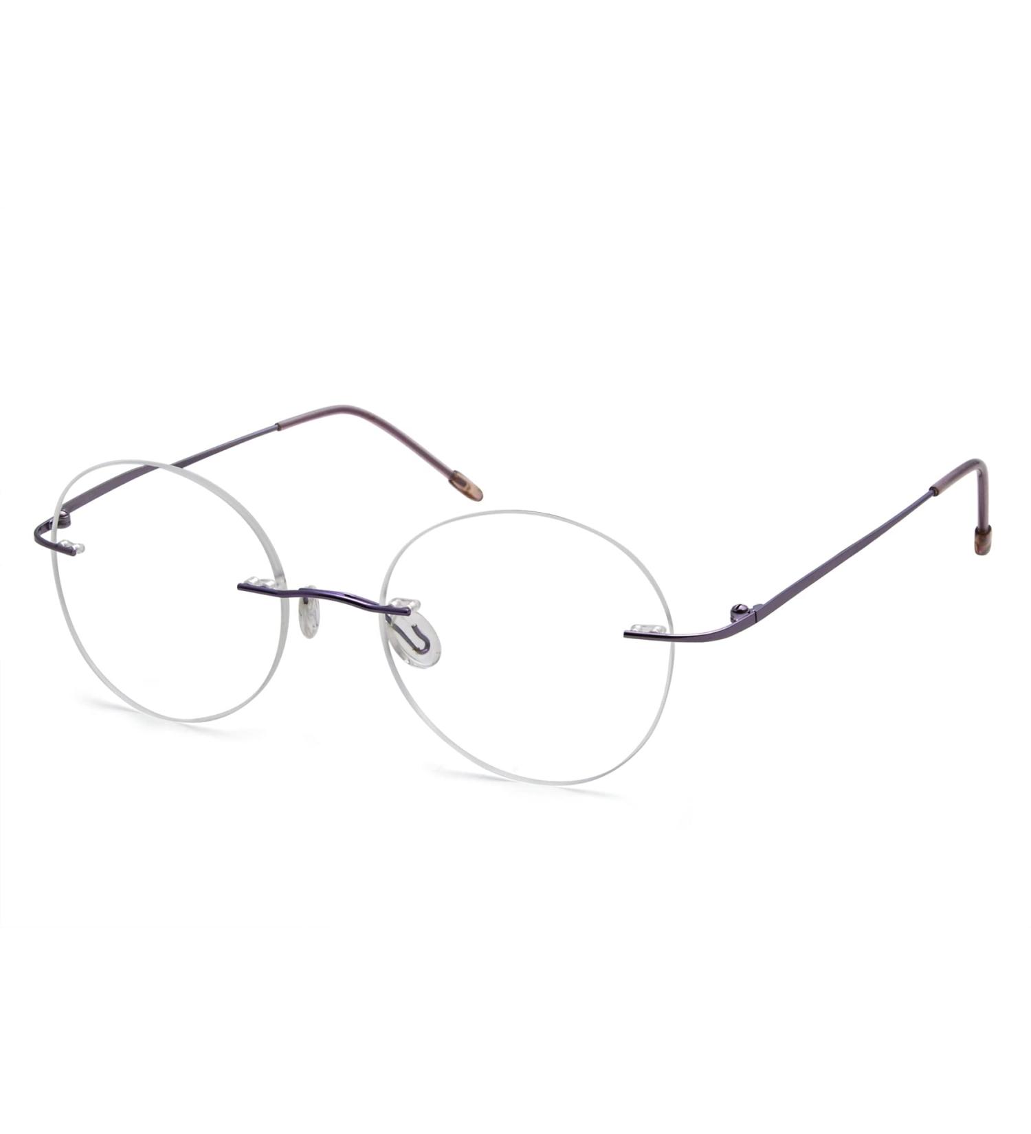 Eyekepper Large Frameless Reading Glasses - Stylish Round Rimless Design for Women & Men +1.50 Purple - International Shipping Available - Buy Online on GoSupps.com