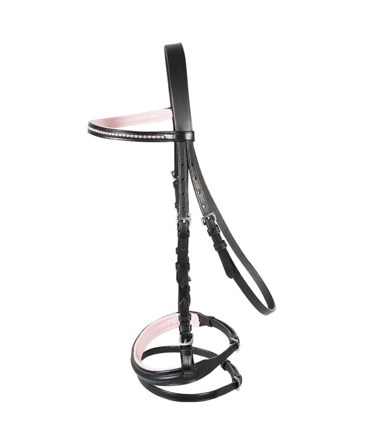 PFIFF bridle Staines black-pink Mini-Mini-Shetty MMS Black / Pink