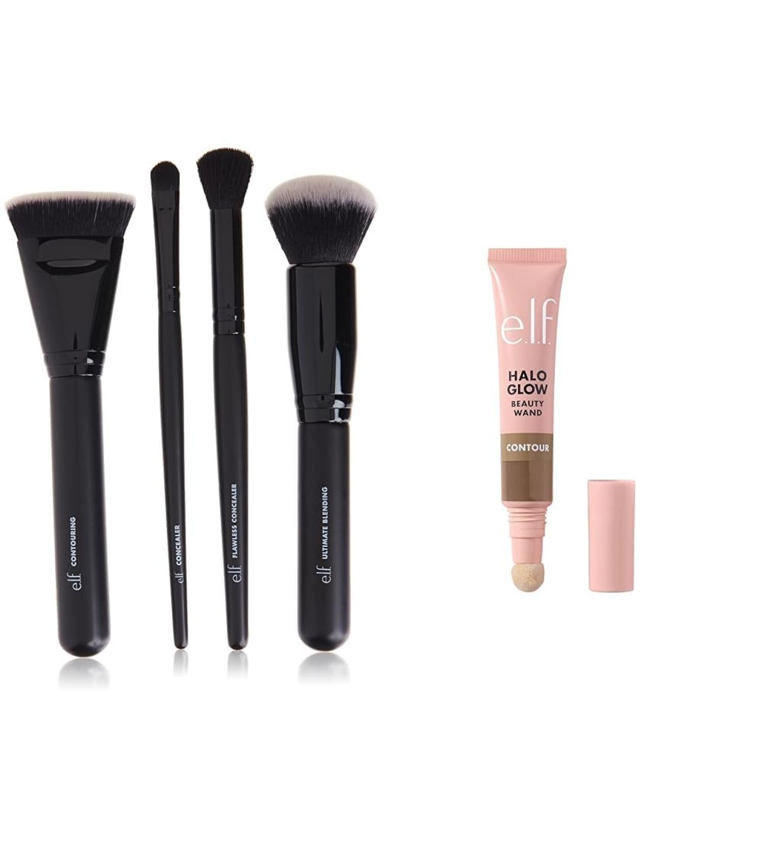 e.l.f. Complexion Perfection Brush Kit Makeup Brushes For Concealer & Foundation & Halo Glow Contour Beauty Wand Liquid Contour Wand For A Naturally Sculpted Look - Buy Online on GoSupps.com