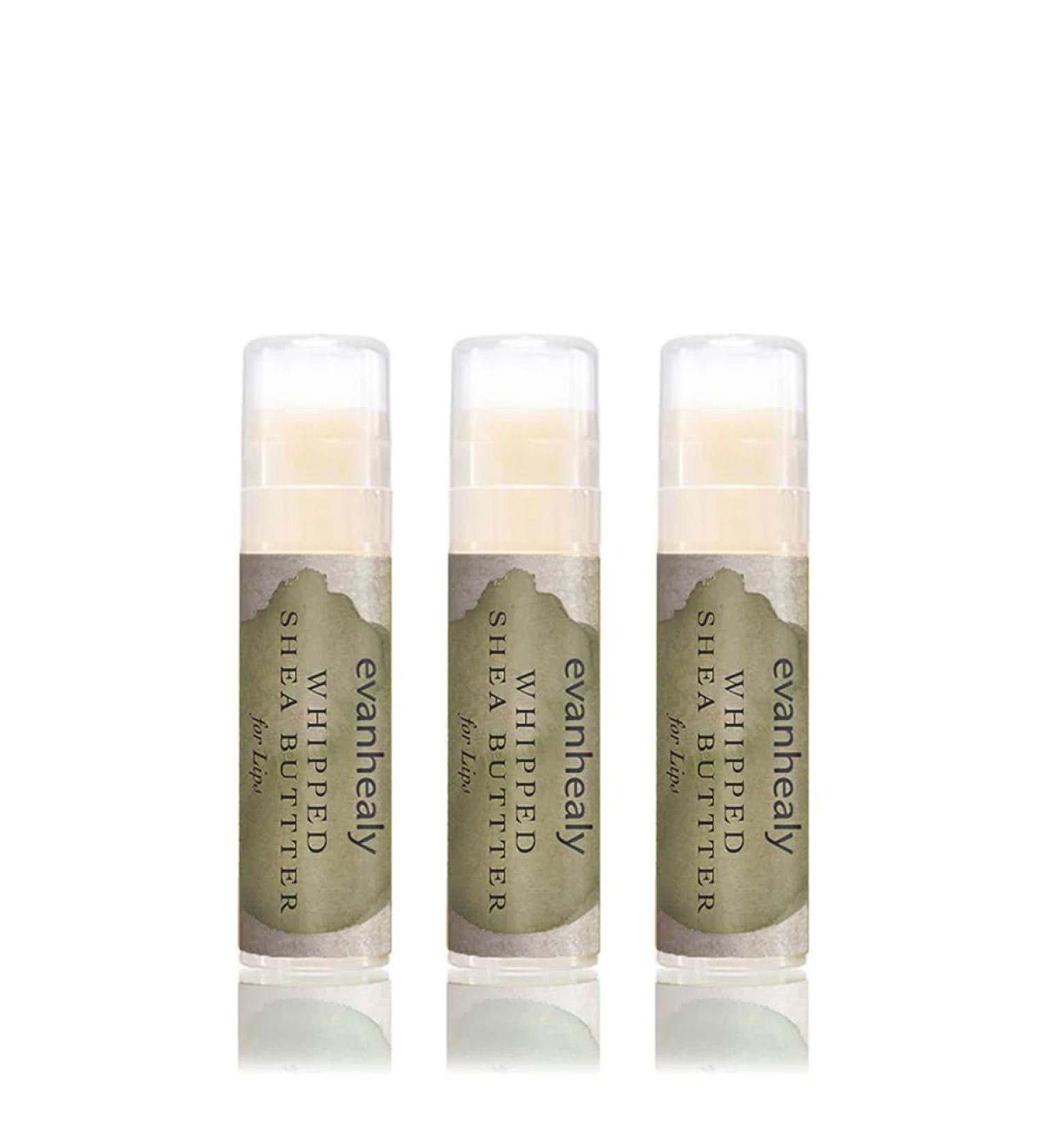 evanhealy Whipped Shea Butter for Lips (3 Pack) | Organic Red Raspberry Seed Oil Beeswax & Argan Oil | Moisturizing Lip Balm Chapstick