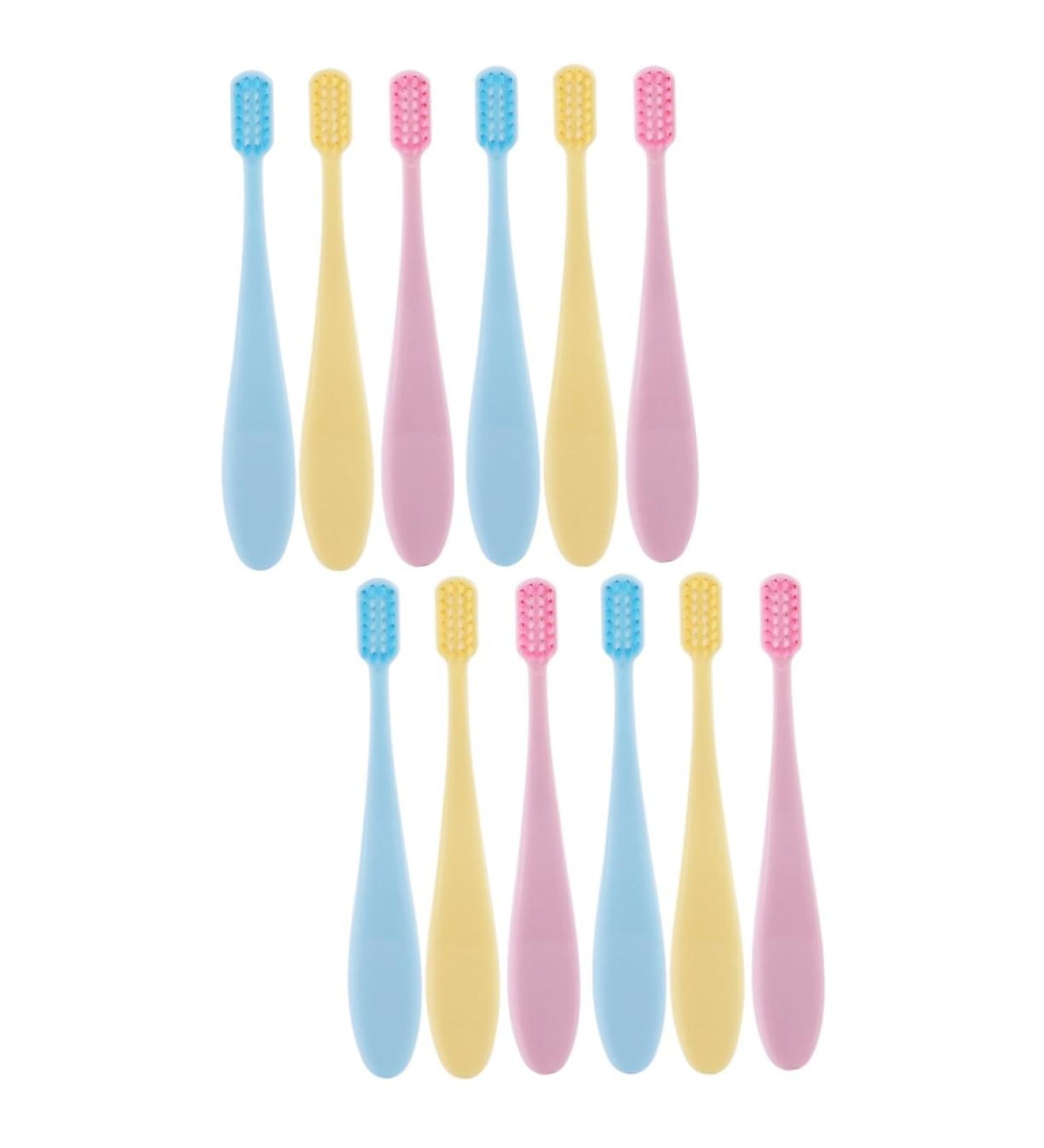 Tovinanna 12-Part Set: Soft Bristle Portable Children's Toothbrushes - Travel & Infant Manual Brushes for Kids - Buy Online on GoSupps.com