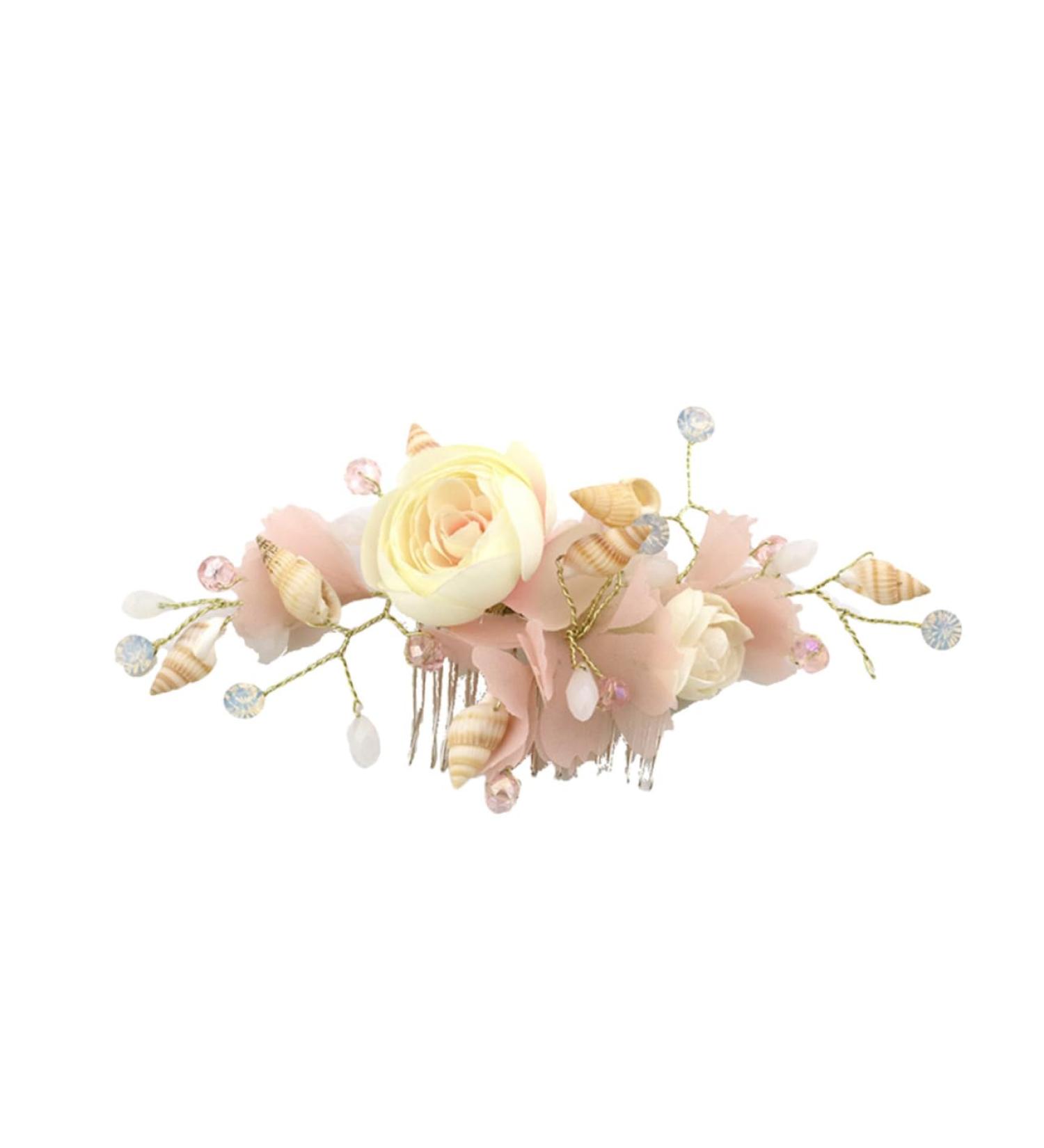 FRCOLOR Comb for Bride Wedding Hair Comb Bridal Hair Comb Women Comb Headpiece Tiara Bridal Comb Hair Comb for Bride Women Hair Comb Dress Headpiece Twisted Ladies Pink - Buy Online on GoSupps.com
