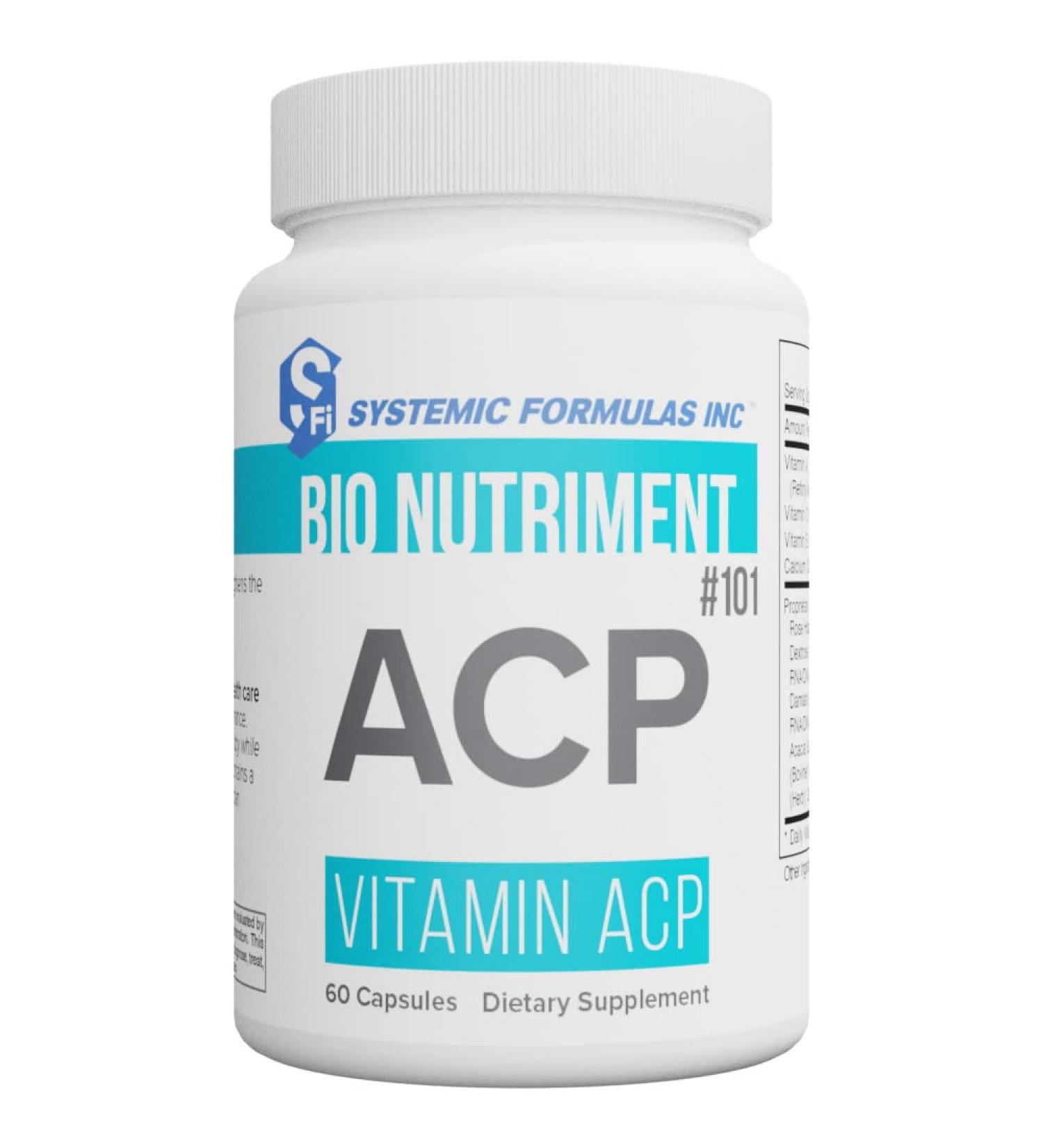Systemic Formulas Bio Nutriment #101 Vitamin ACP 60 Capsules. Collagen Support Winter Support Immune Support. - Buy Online on GoSupps.com
