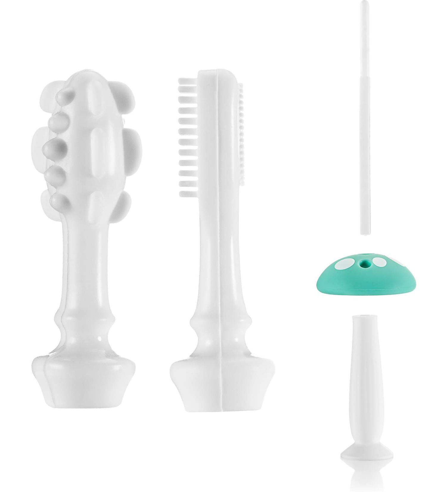 Reer BabyCare Toothbrush Trainer for Babies | Medical Silicone White | Gentle Oral Care for Infants - Buy Online on GoSupps.com