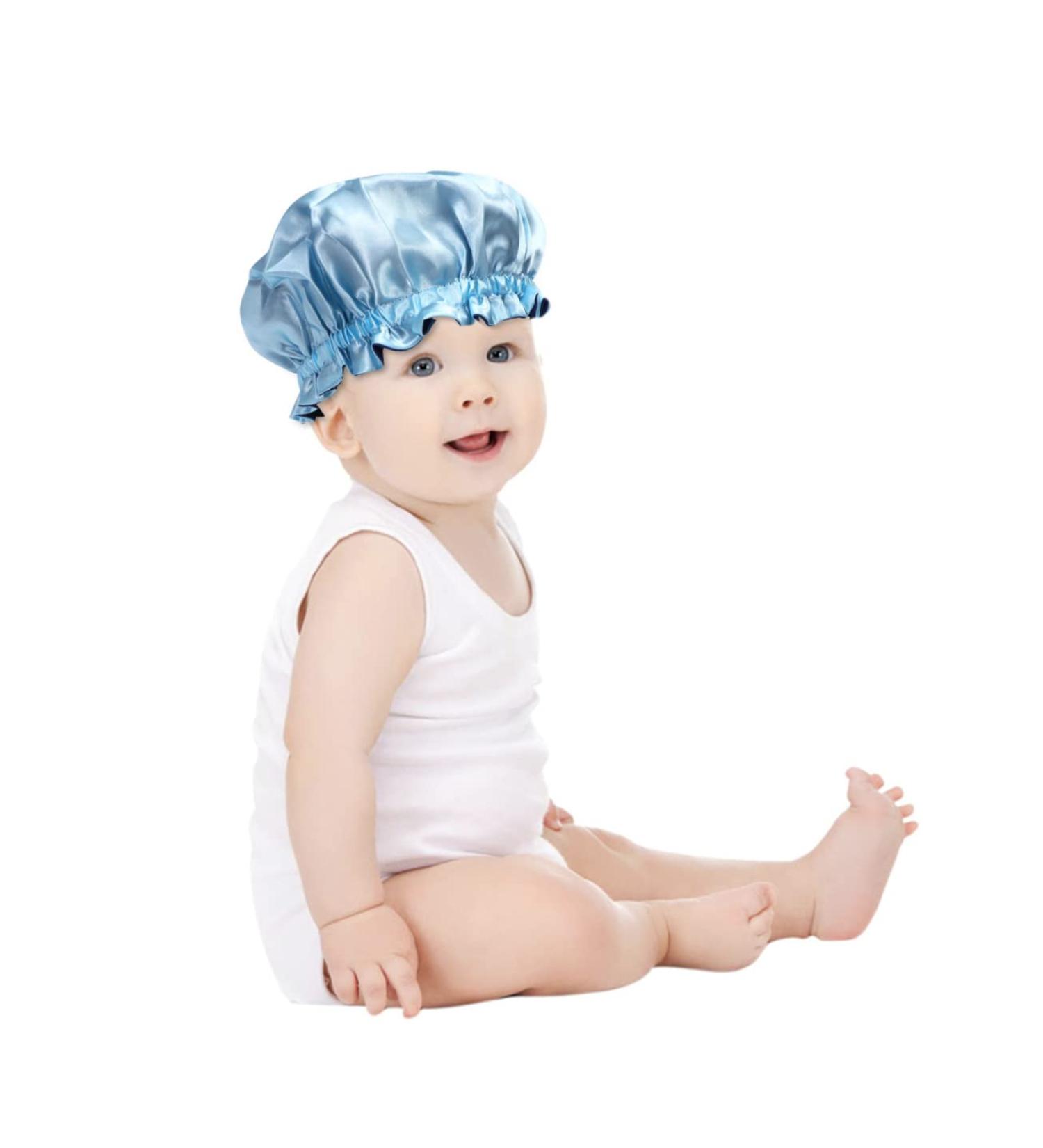 Healeved Infant Satin Hair Ties and Dreadlock Cap - Kids Bathing, Sleeping, Swimming, Shower Cap - 22x17cm - Buy Online on GoSupps.com