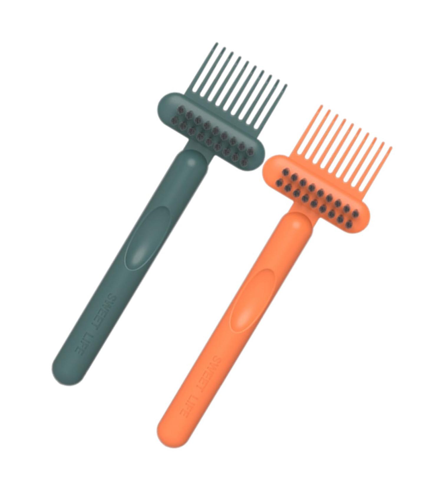 Hemobllo 2 pi ces Lot de Nettoyeurs Brosse Cheveux Peigne Outil Compact pour liminer Poils et Poussi re Utilisation Salon et Maison Facile Nettoyer et Transporter - Buy Online on GoSupps.com