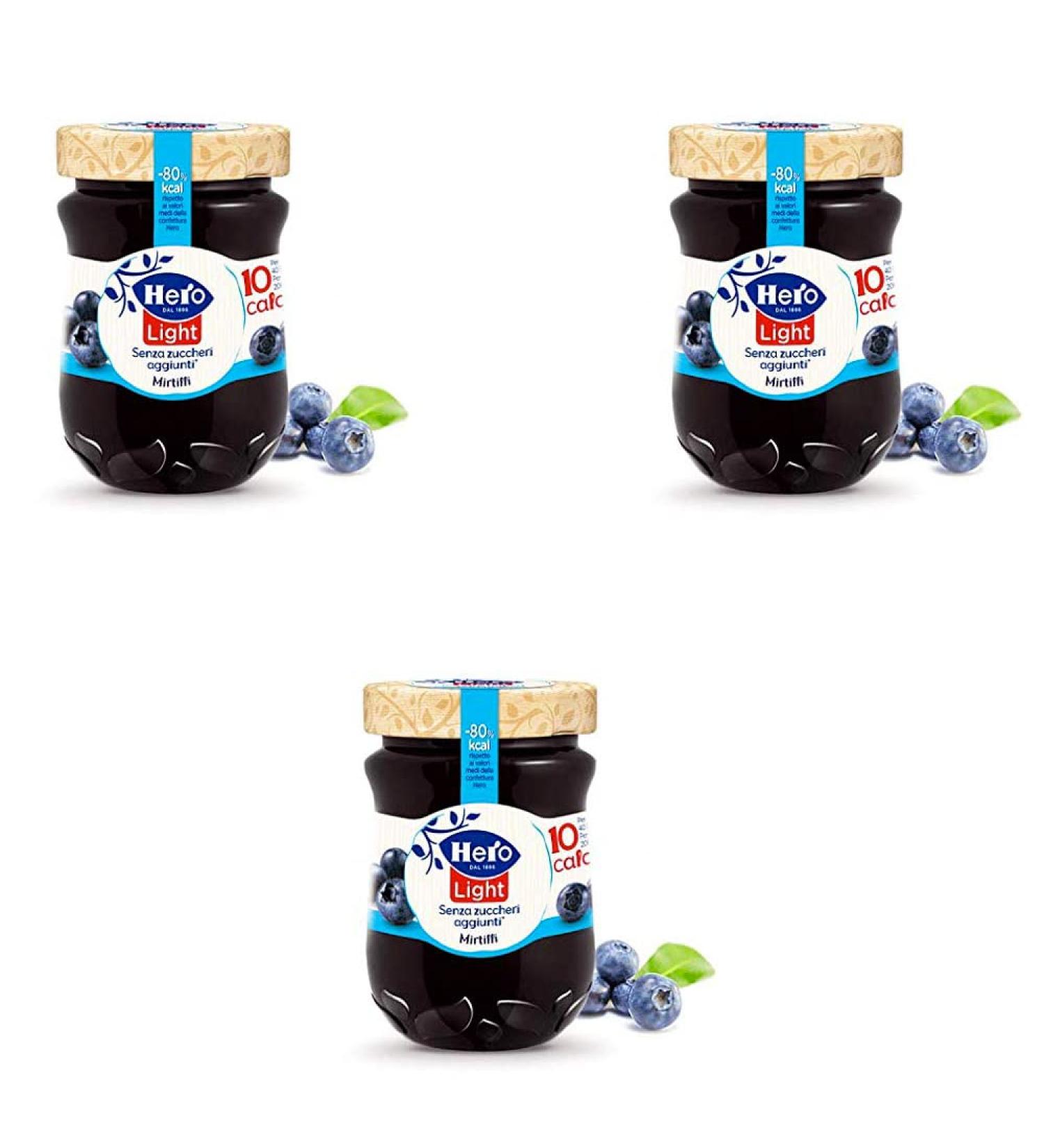 Hero Hero Light Mirtilli Lightweight Bread Dough 280 g (3 Boxes) - Italy Blueberry