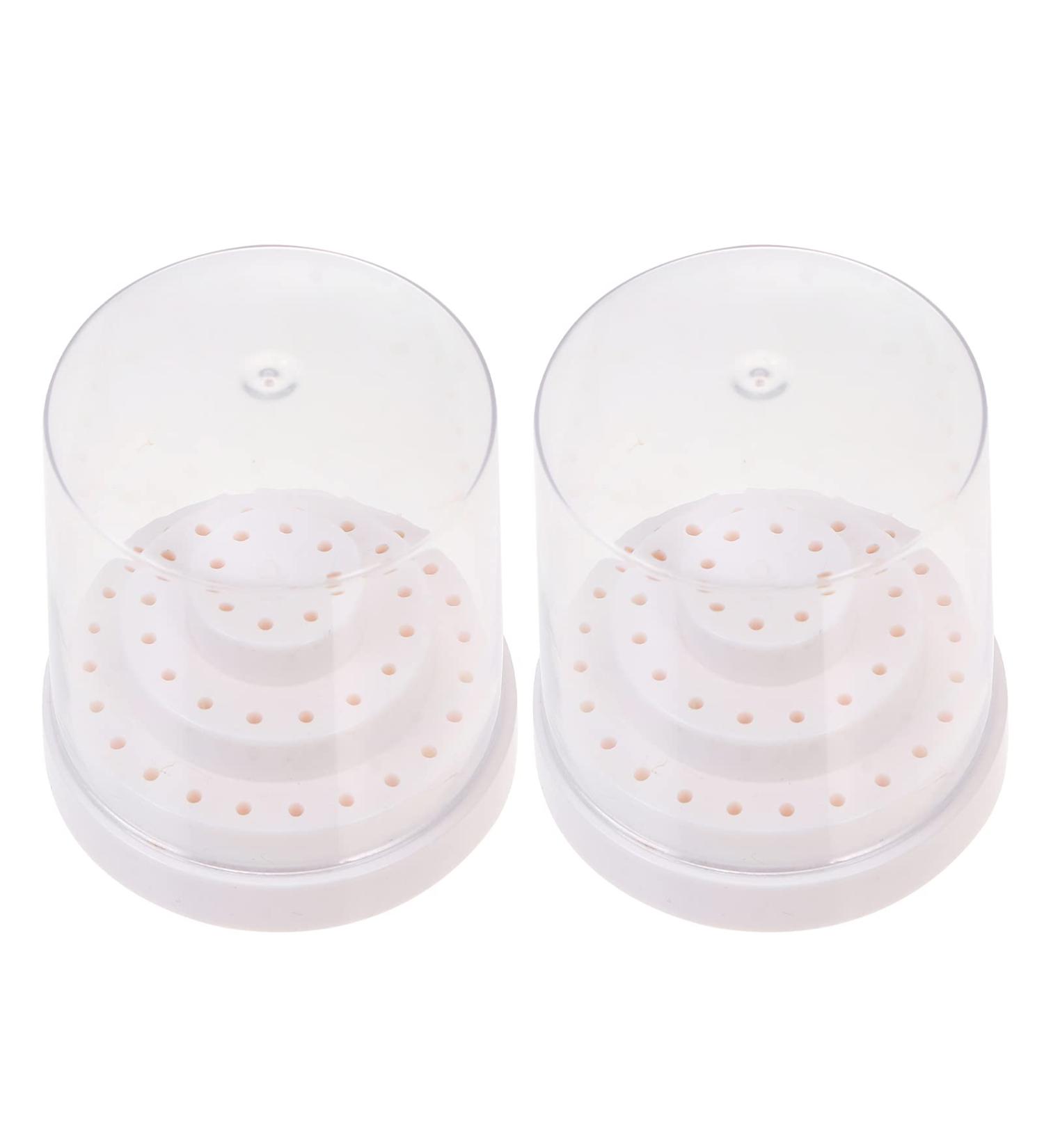 Beaupretty Nail Drill Bit Holder Box - 2 Pieces 48 Slot Storage for Nail Drilling - Perfect for Gel & Acrylic Nails - Buy Online on GoSupps.com