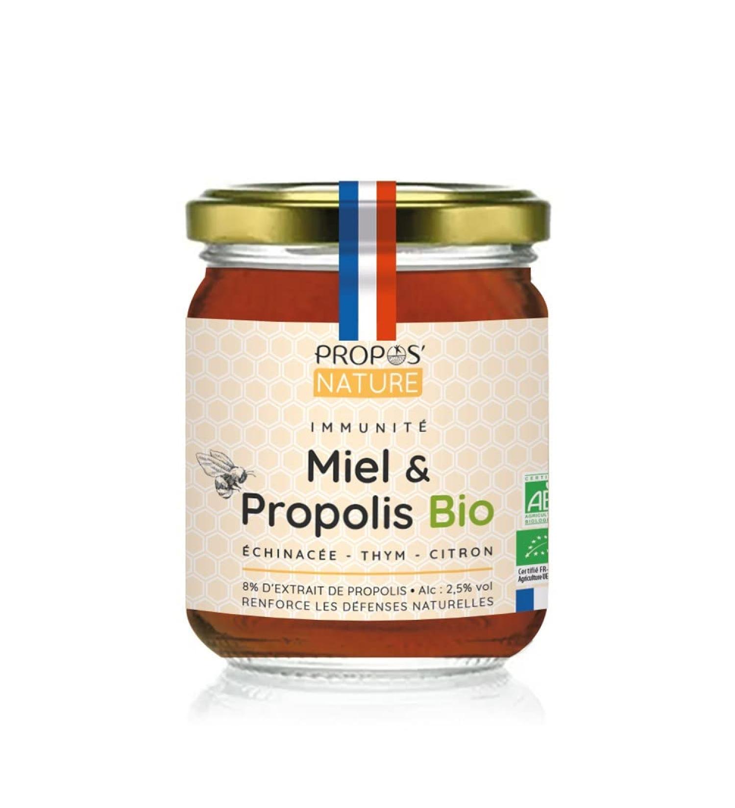 HONEY & PROPOLIS IMMUNITY MIX - 125 g - Certified ORGANIC - No colorings or preservatives - 100% natural - PROPOS'NATURE - Buy Online on GoSupps.com