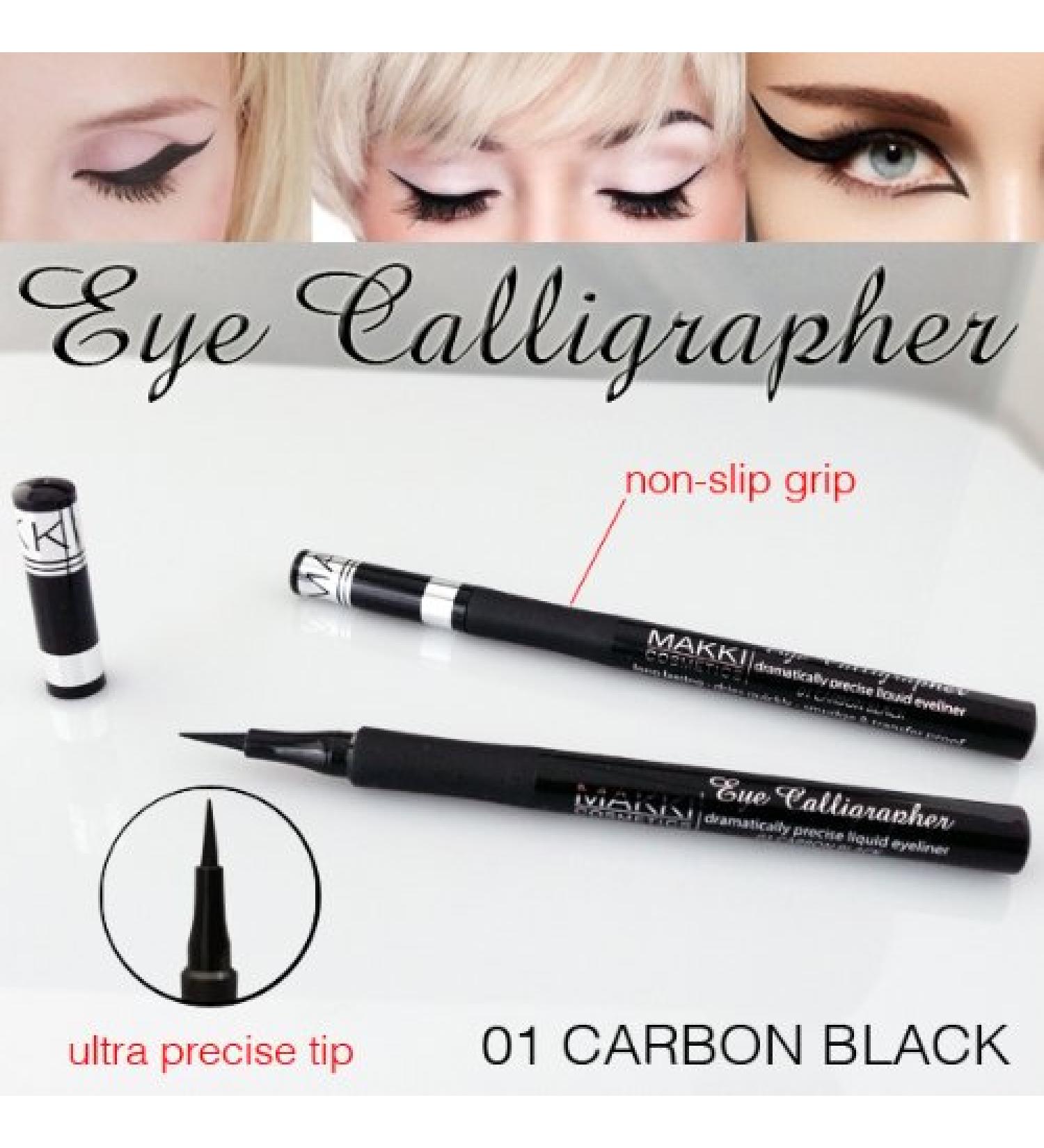 Makki MAKKI Eye Calligrapher: Highly precise and long-lasting liquid eyeliner Carbon Black