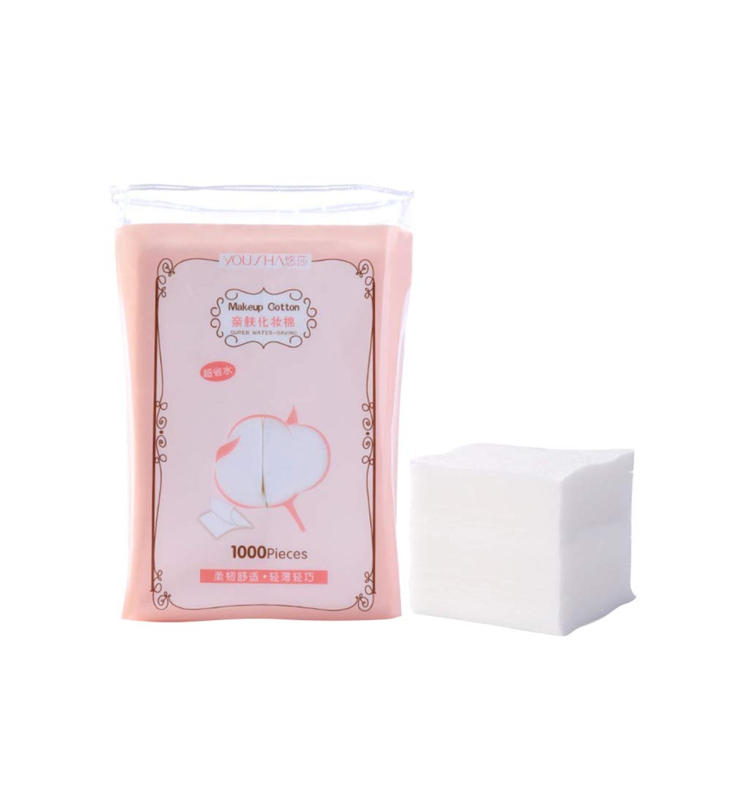 1000pcs Three-Layer Disposable Makeup Cotton Pads - Portable Facial Cotton for Flawless Beauty - International Shipping - Buy Online on GoSupps.com
