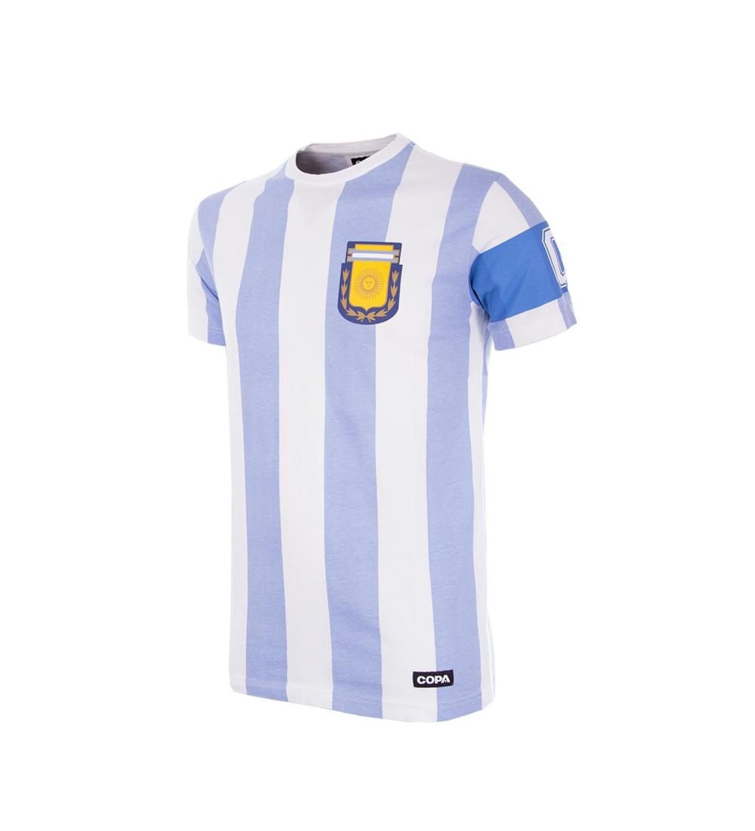 Copa Unisex Kids Argentina Capitano T-Shirt - Round Neck Size 164 White - International Shipping Available - Buy Online on GoSupps.com