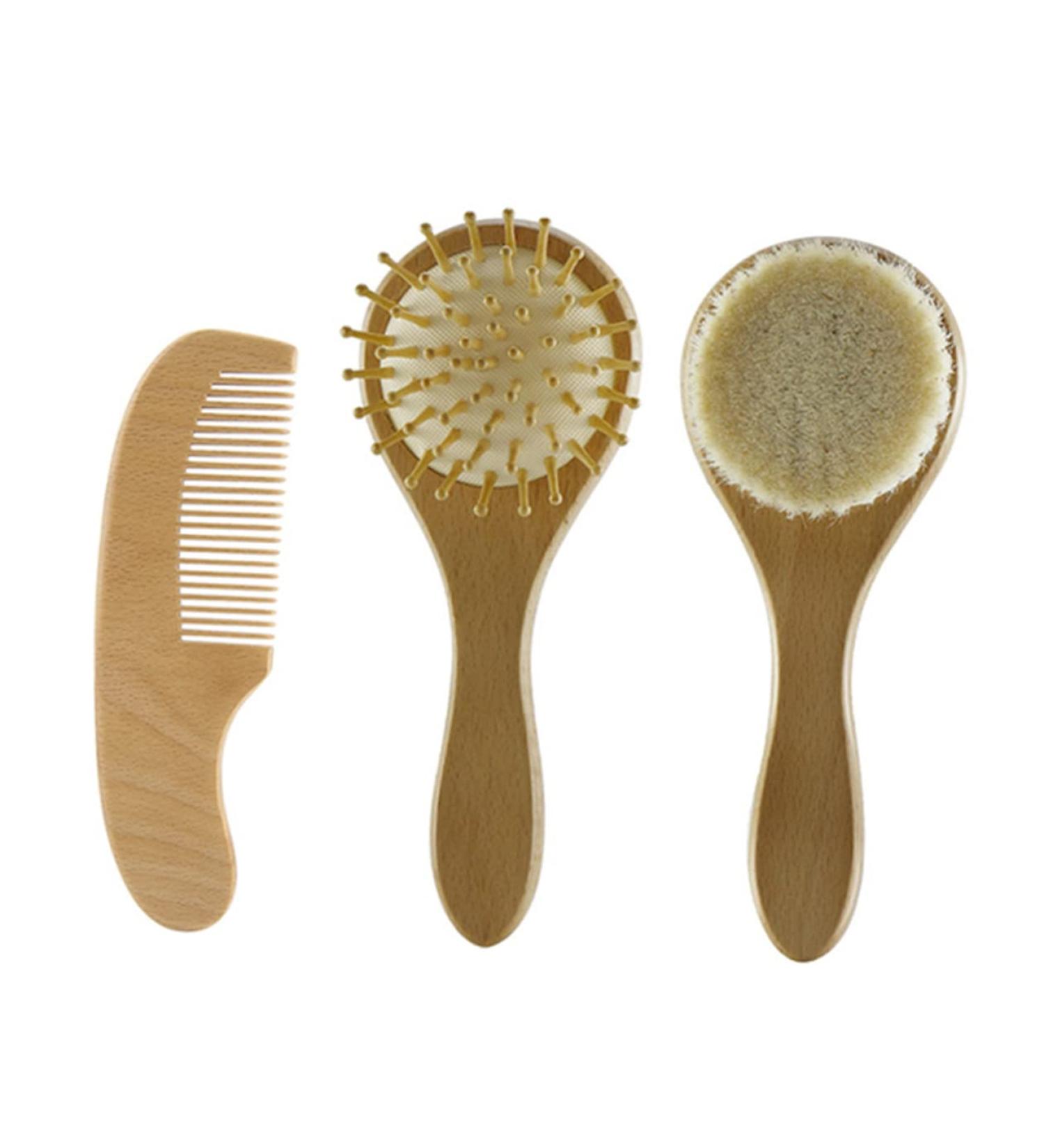 LALAFINA 3pcs Kids Bath Brush Set - Body Scrubber, Comb, and Spa Brush for Baby Bathing - Buy Online on GoSupps.com