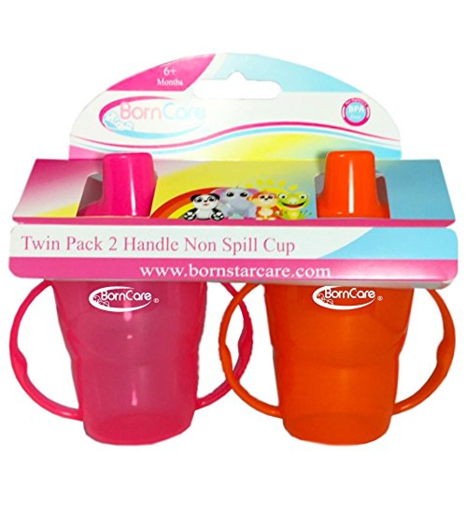 BornCare (2 Pack 2 Handle Non Spill Cup