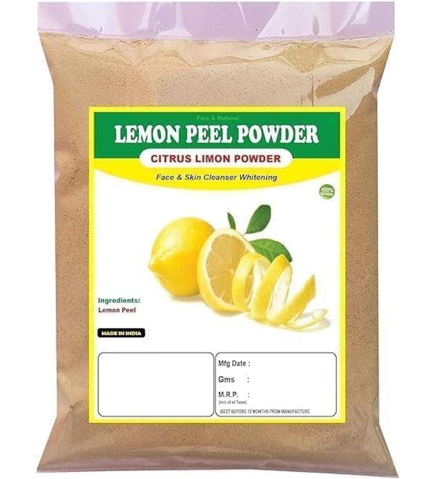 Lemon Peel Powder 150Gm Citrus Limon | With Vitamin C 100% Natural & Chemical Free Face & Hair Pack Natural Skin Cleanser Defence from Tan & Oily Skin