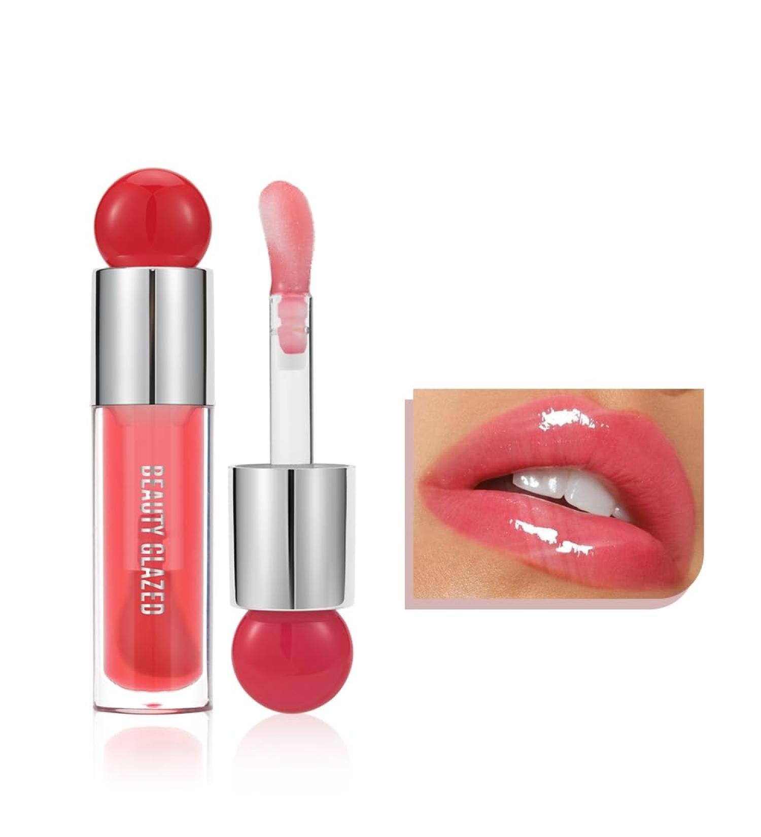 Big Brush Head Lip Gloss Moisturizing & Nourishing Lip Oil Non-Sticky Long Lasting Jelly Liquid Lipsticks Lip Tint Lip Glaze Makeup Gift for Women (# 104) - Buy Online on GoSupps.com