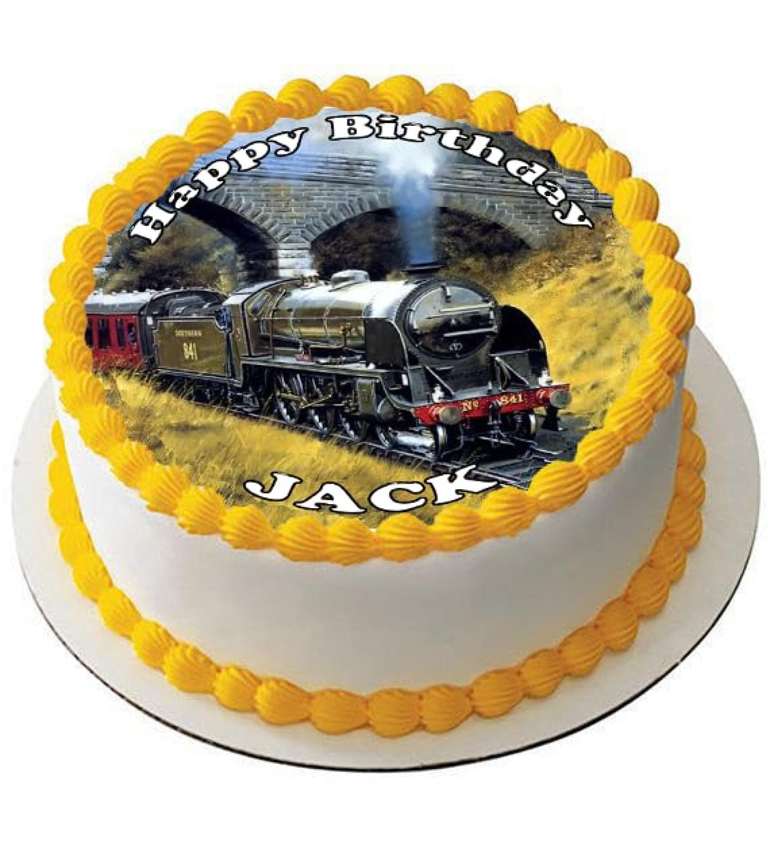 STEAM TRAIN 7.5 PREMIUM Edible RICE WAFER Cake Topper D1