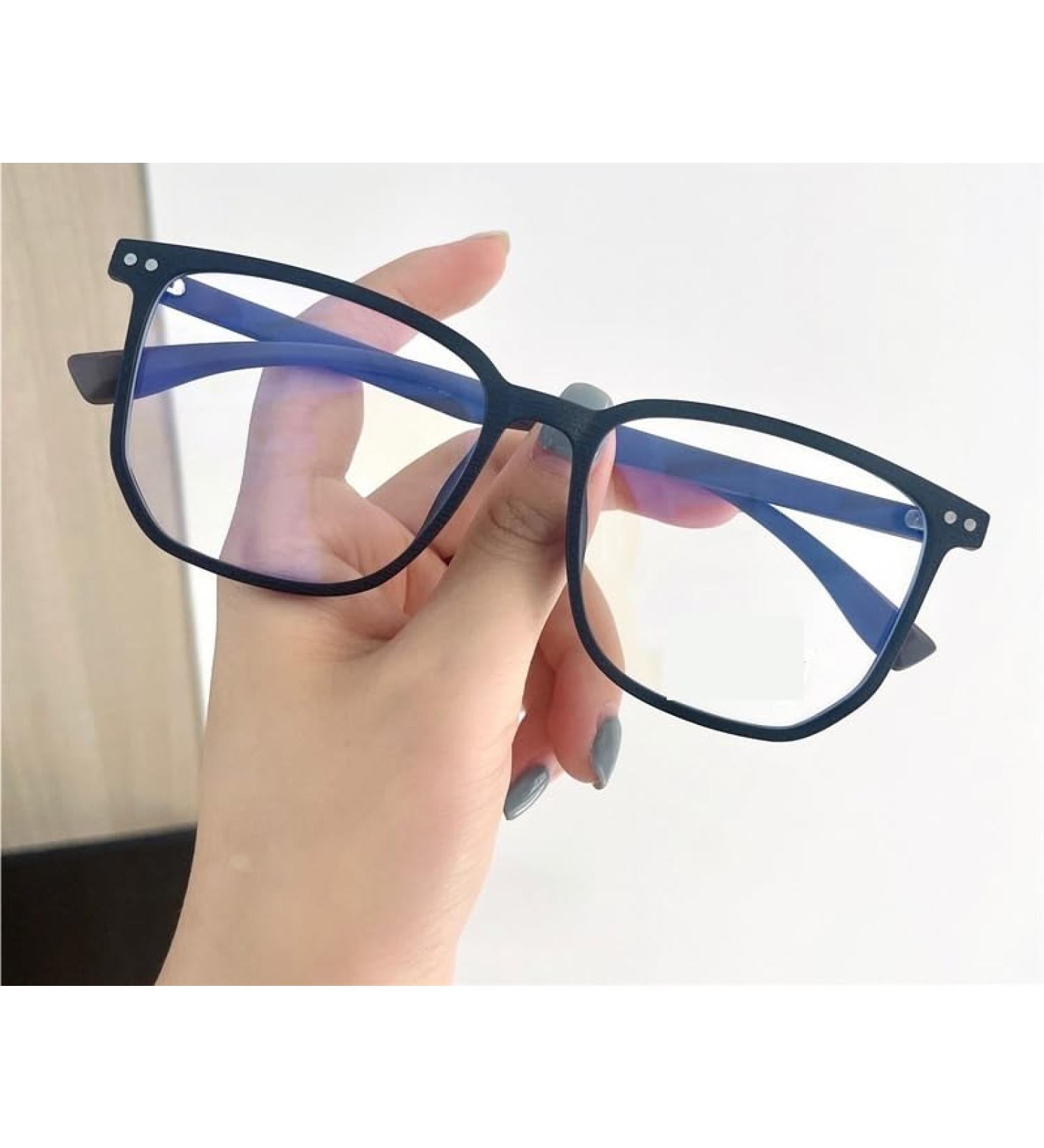 Parwana Designer Oversized Anti-Blue Light Reading Glasses - Fatigue Relief Flat Light Mirror (C6 +350) - Buy Online on GoSupps.com