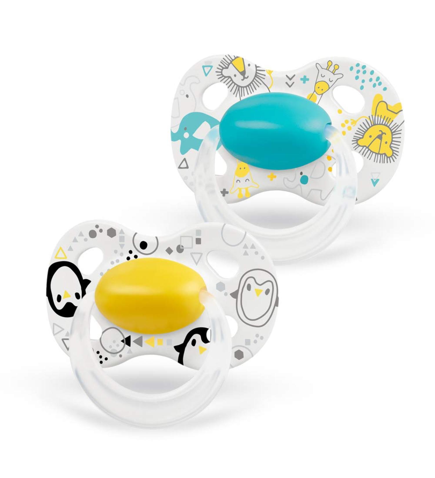 Medela Baby Original Pacifiers - 2 Pack for 6-18 Months - Yellow & Turquoise - International Shipping Available - Buy Online on GoSupps.com
