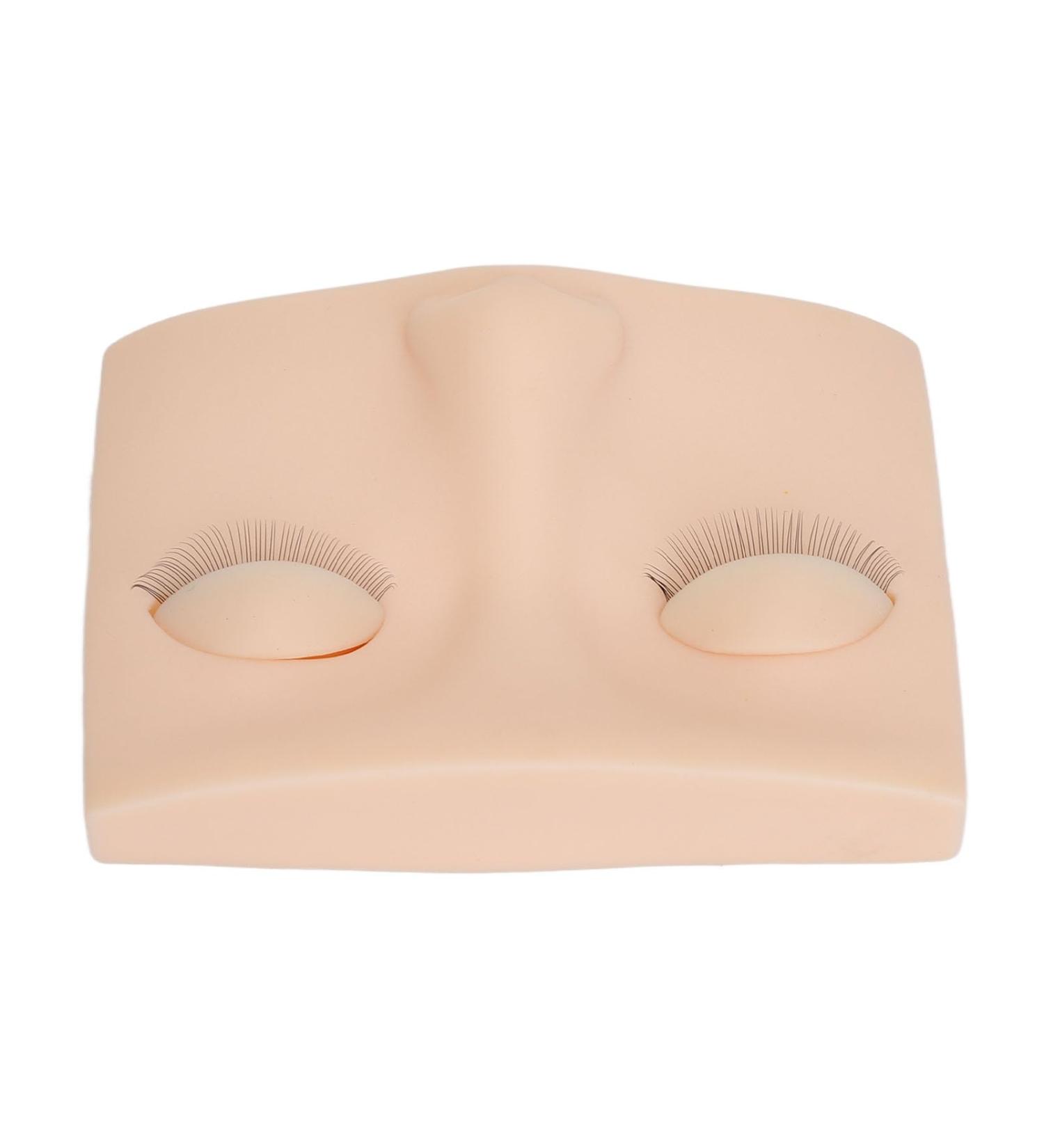 Vivid Half Face Makeup Head with 3 Pairs Removable Eyelids for Lash Extensions Practice Compact Lightweight Suitable for Display (Pink) - Buy Online on GoSupps.com