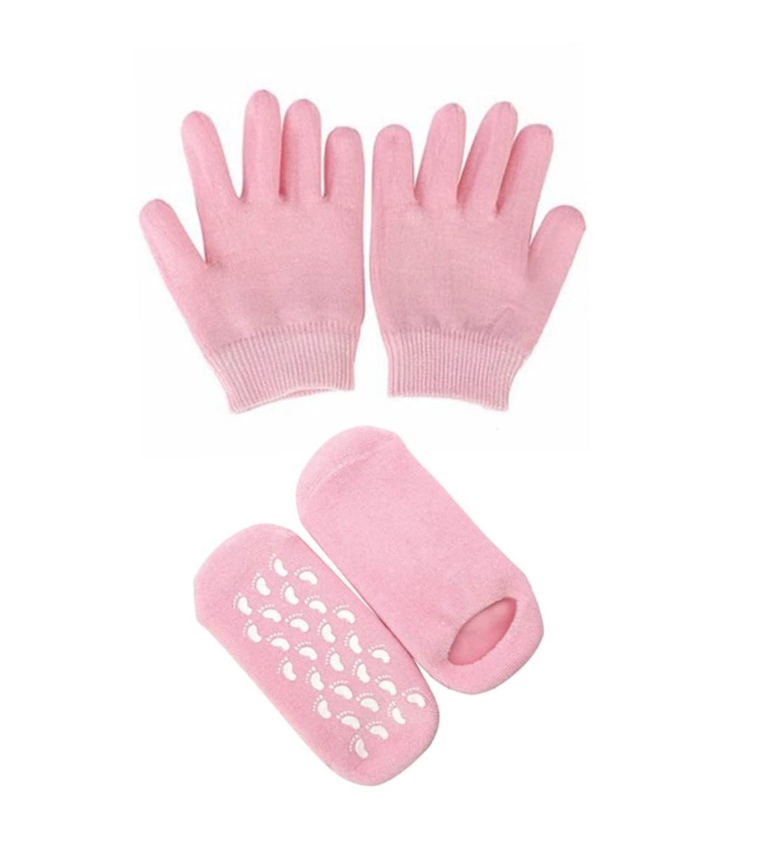 Moisturizing Gel Glove Sock Essential Oil Spa Glove Sock for Hand Feet Dry Skin Care 2Pairs Spa Gloves And Socks - Buy Online on GoSupps.com