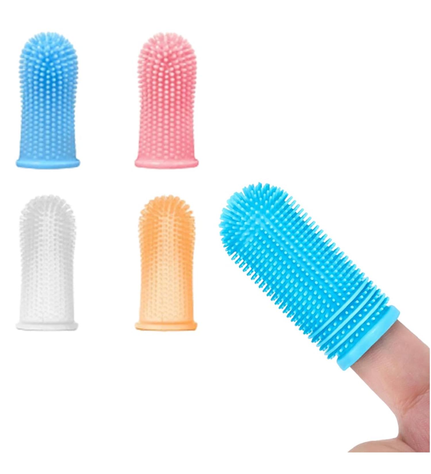 Dog Toothbrush Fingerling - Bileumec 360 Silicone Finger Dental Care for Dogs | 4-Pack Anti-Plaque Pet Toothbrushes - Buy Online on GoSupps.com