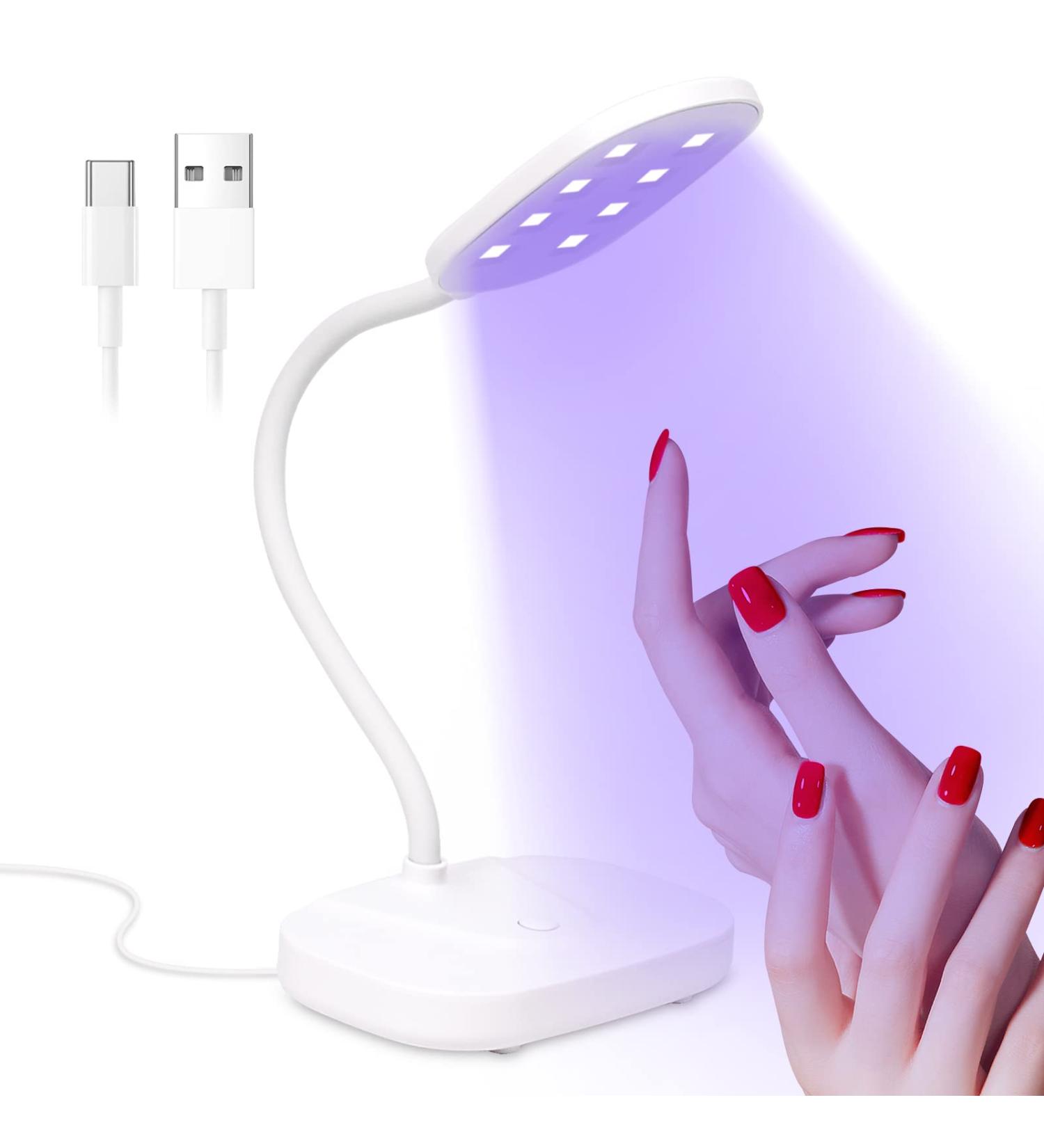 AORAEM 12W LED Nail Lamp | Portable Gooseneck Gel Polish Dryer | Professional White Nail Light - Buy Online on GoSupps.com