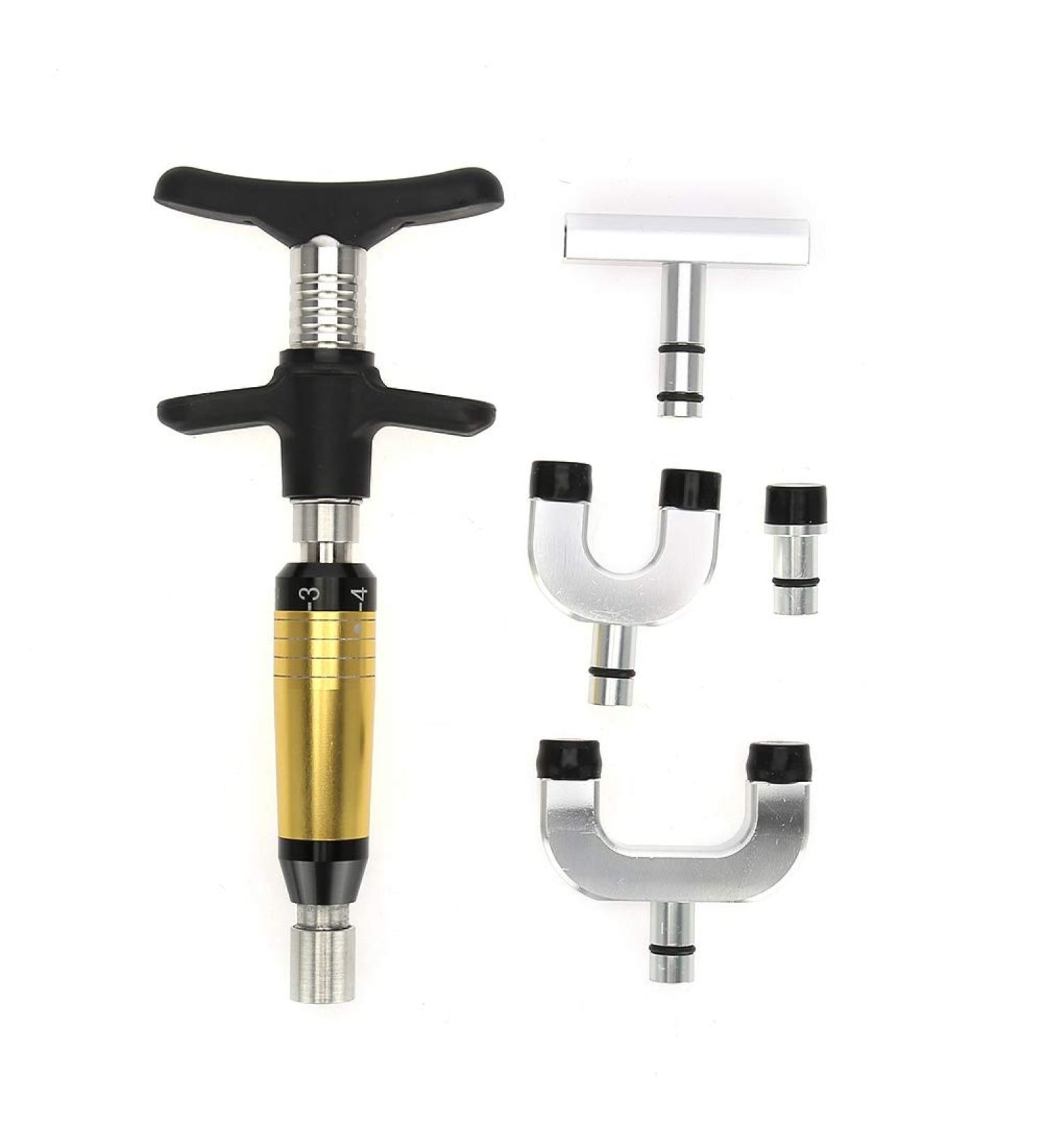 Spinal Correction Gun - Handheld Chiropractic Adjustment Tool with 4 Heads for Effective Spinal Therapy | Shop Internationally - Buy Online on GoSupps.com