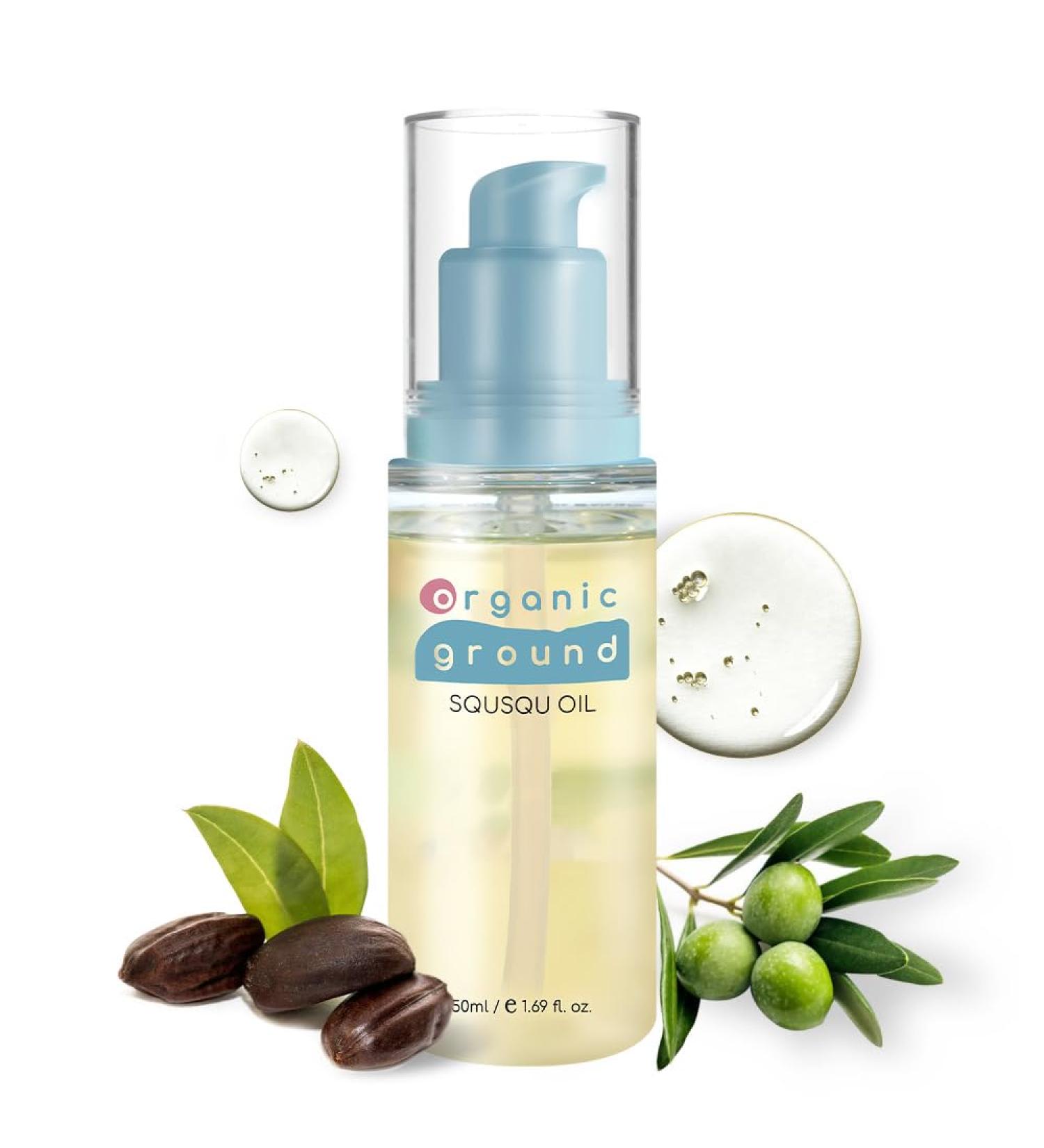 SQUSQU Oil 50ml - Squalane Jojoba Almond & Chia Seed Oil | GMO & Fragrance Free Moisture Oil - International Shipping Available - Buy Online on GoSupps.com